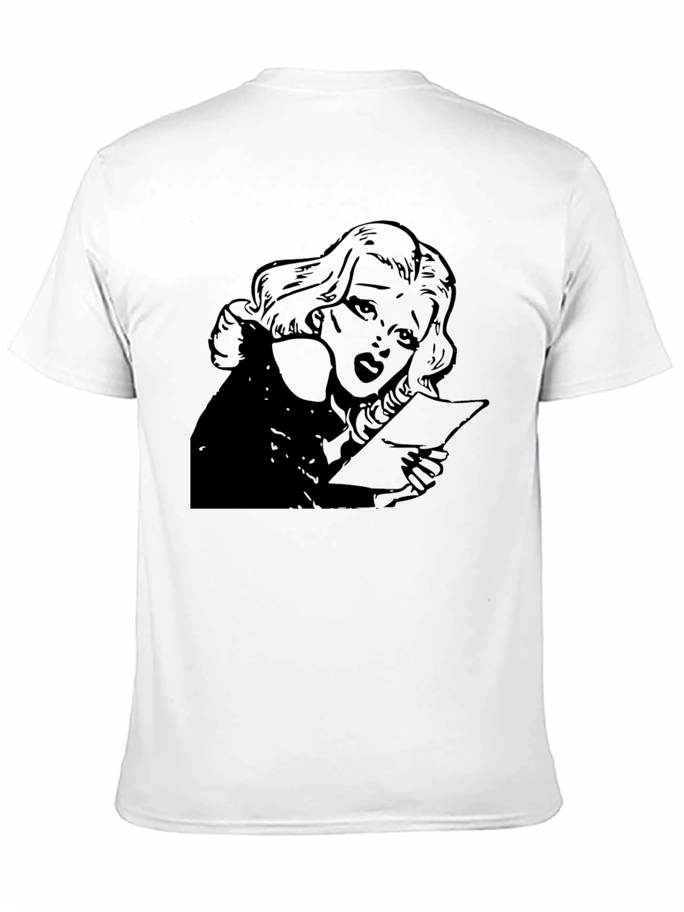 Black Vintage Comic Style Graphic Tee - Black view 11