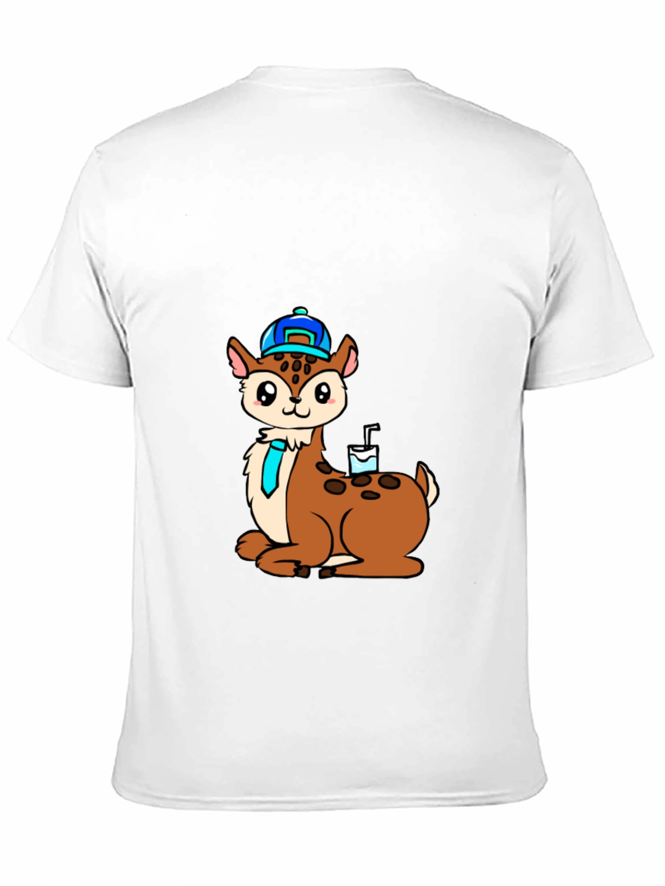 Black Cartoon Deer T-Shirt view 11