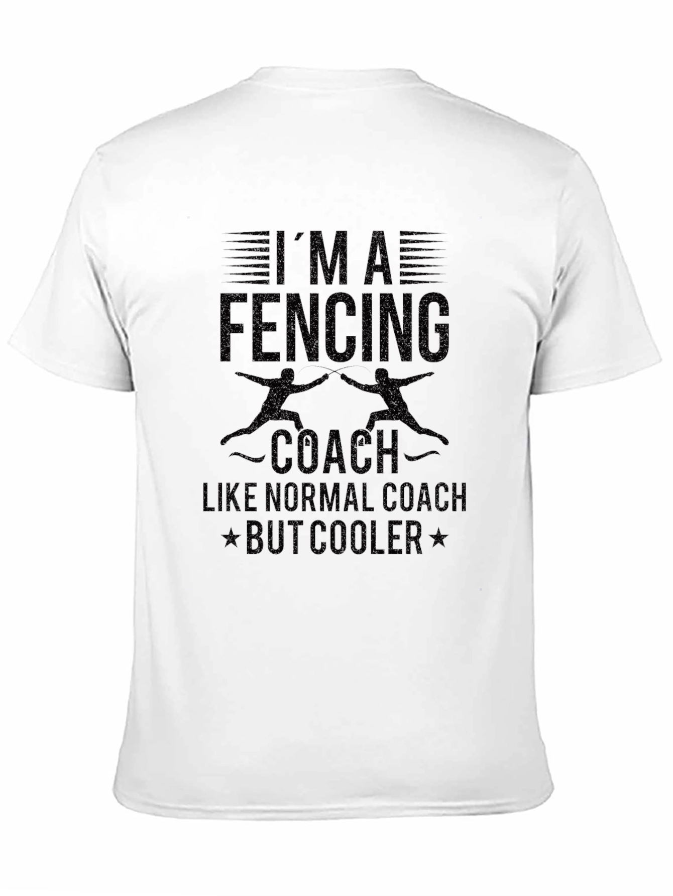 Black Fencing Coach T-Shirt - Cool Gift for Fencing Lovers view 11