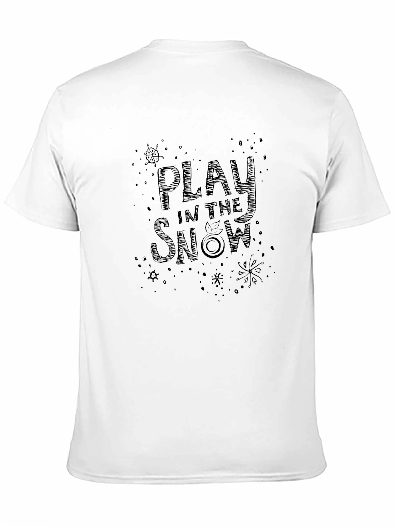 Black Play In The Snow Graphic Tee - Black Cotton Blend view 11