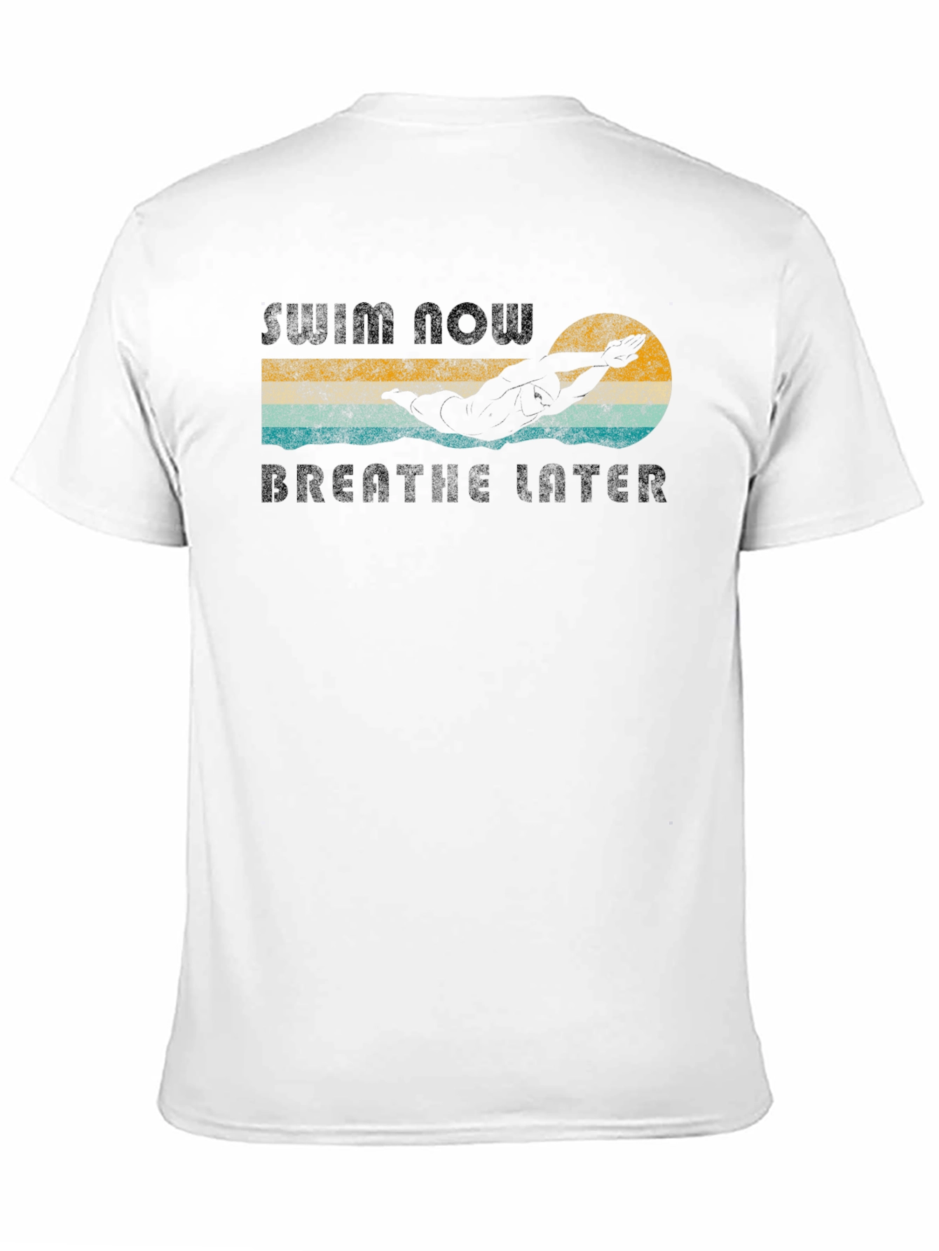 Black Swim Now Breathe Later Graphic Tee view 11