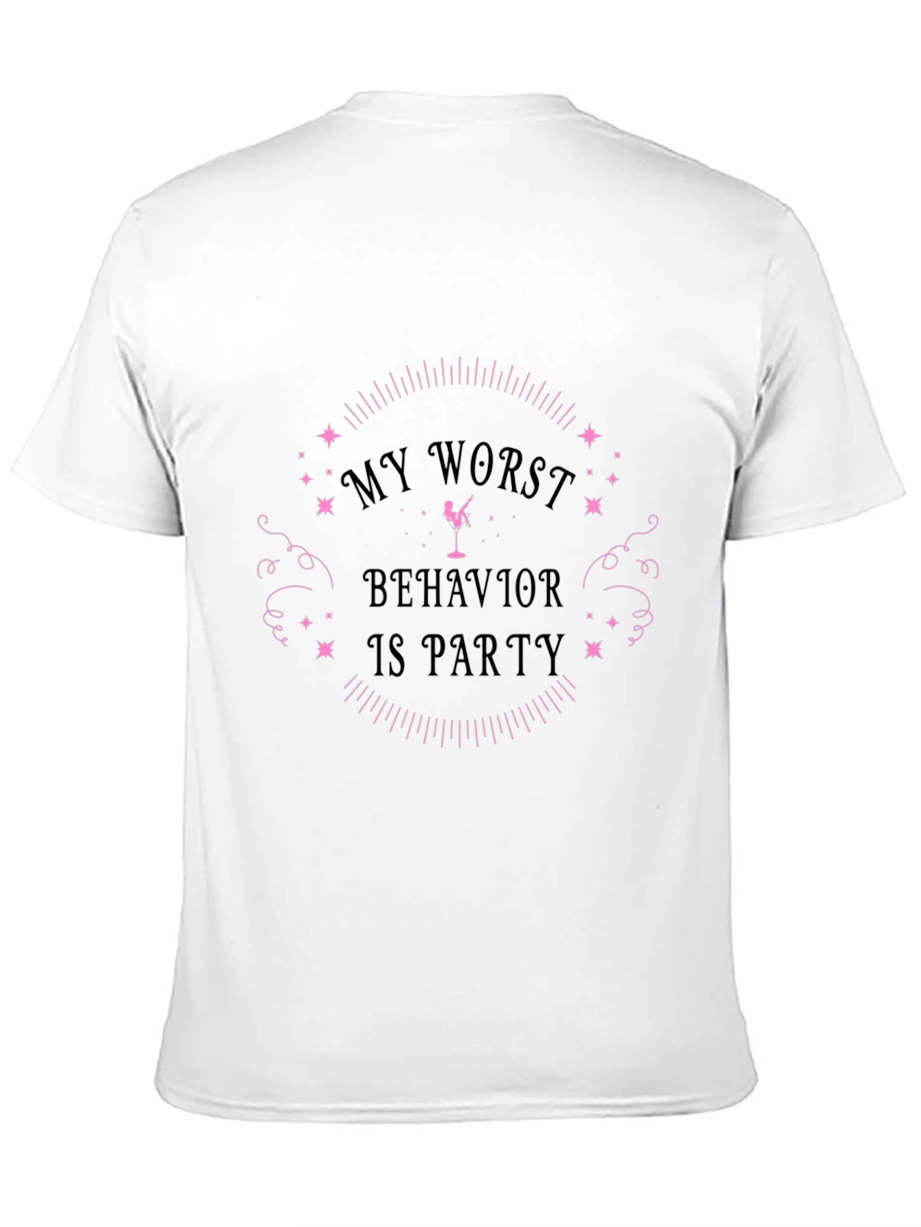 Black My Worst Behavior Is Party Black T-Shirt view 11