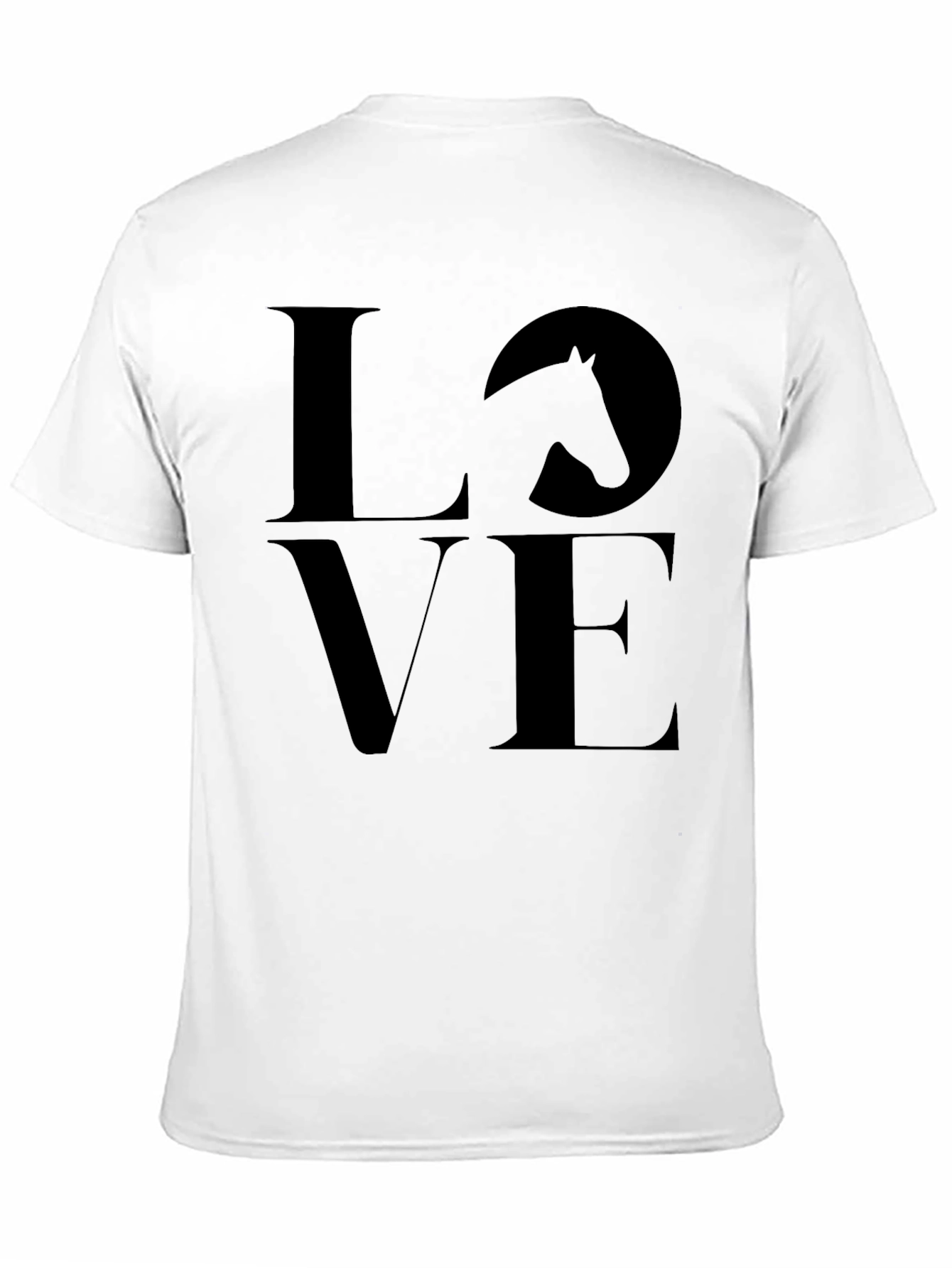 Black Love Horses Black T-Shirt, Men's Casual Tee view 11