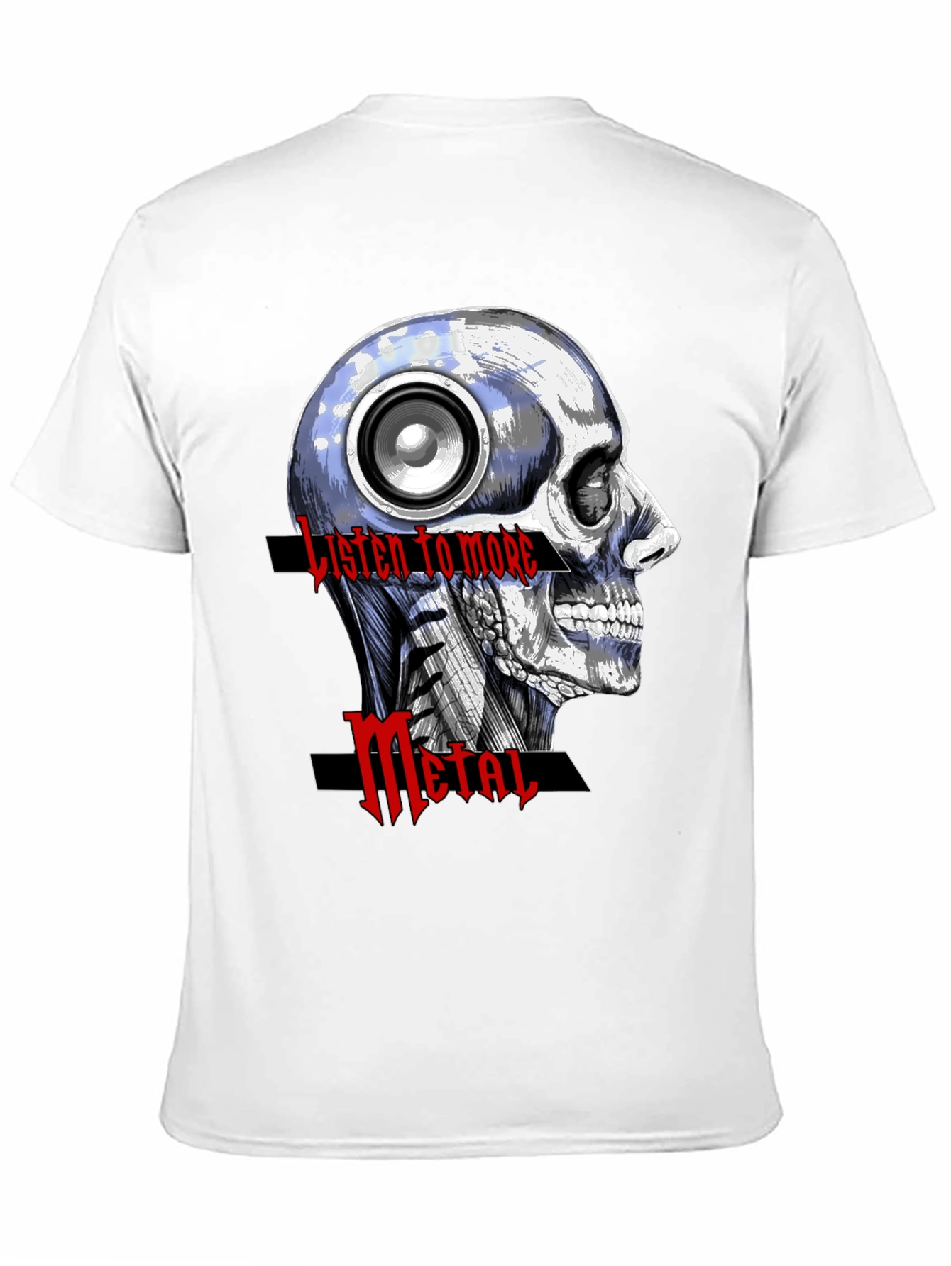 Black Listen to More Metal Graphic T-Shirt view 11