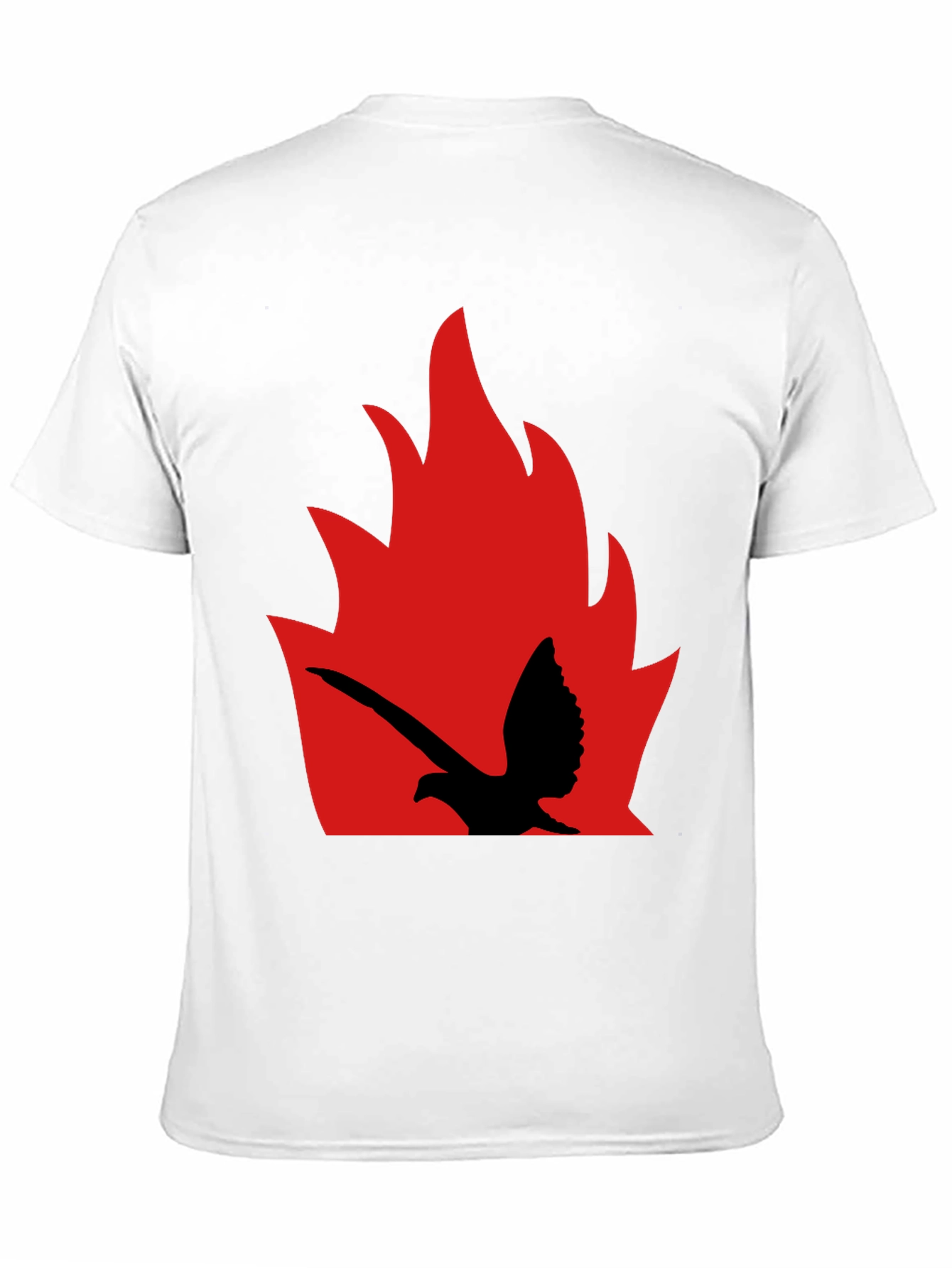 Black Fiery Bird Graphic Tee - Bold Black Shirt view 11