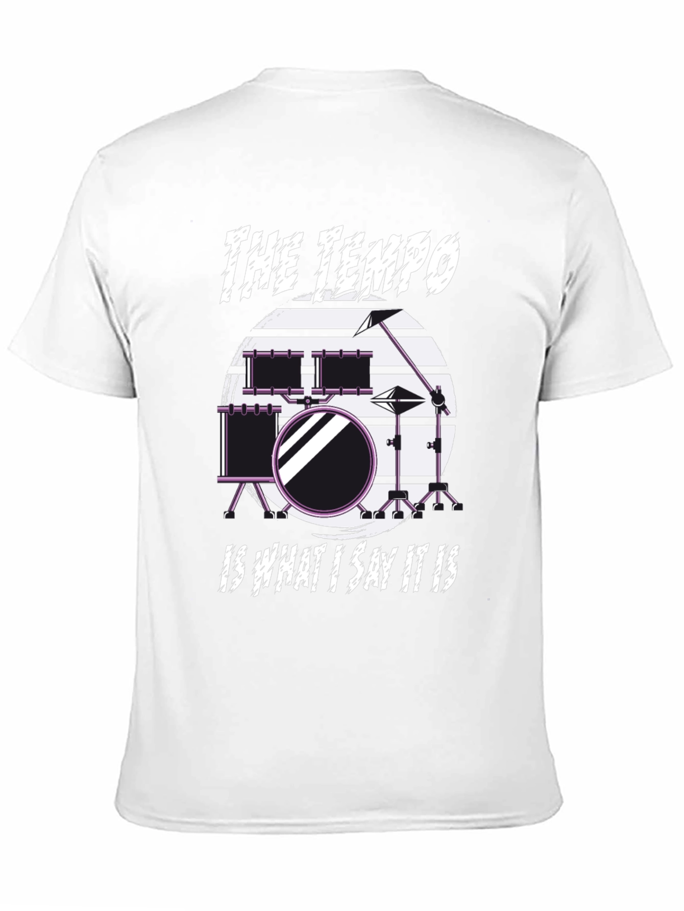 Black The Tempo Drummer T-Shirt - Music Lover Tee view 11