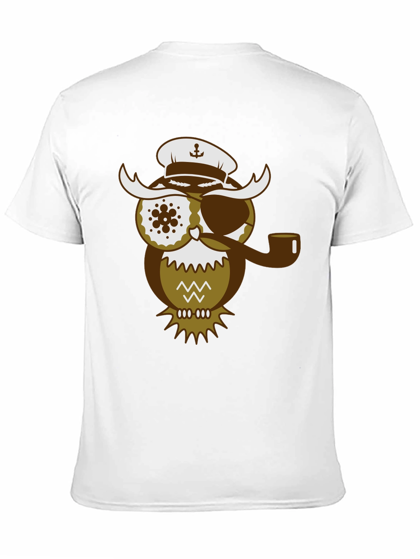 Black Pirate Owl Graphic T-Shirt - Unique Design Tee view 11