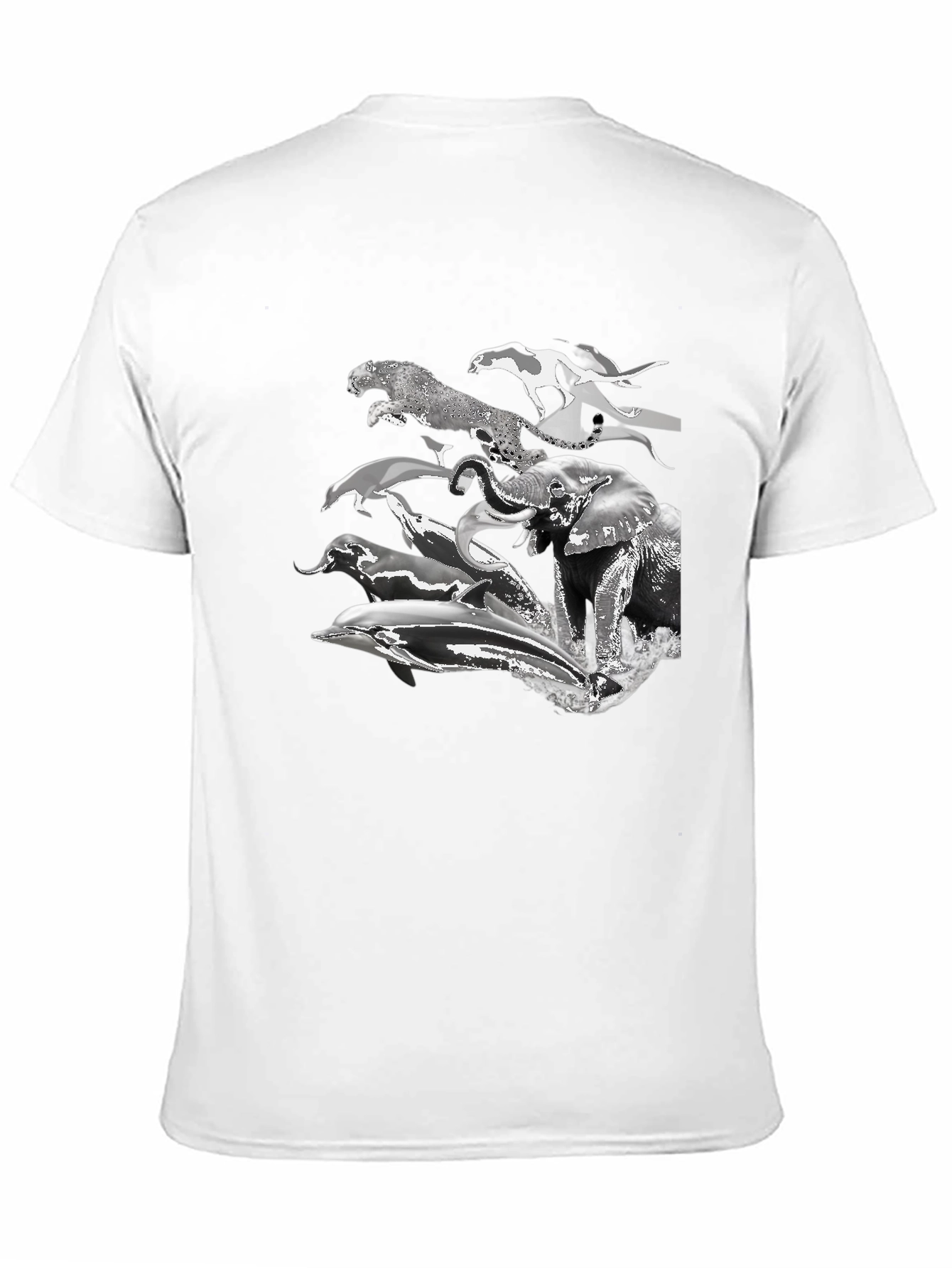 Black Animal Print Tee - Black view 11