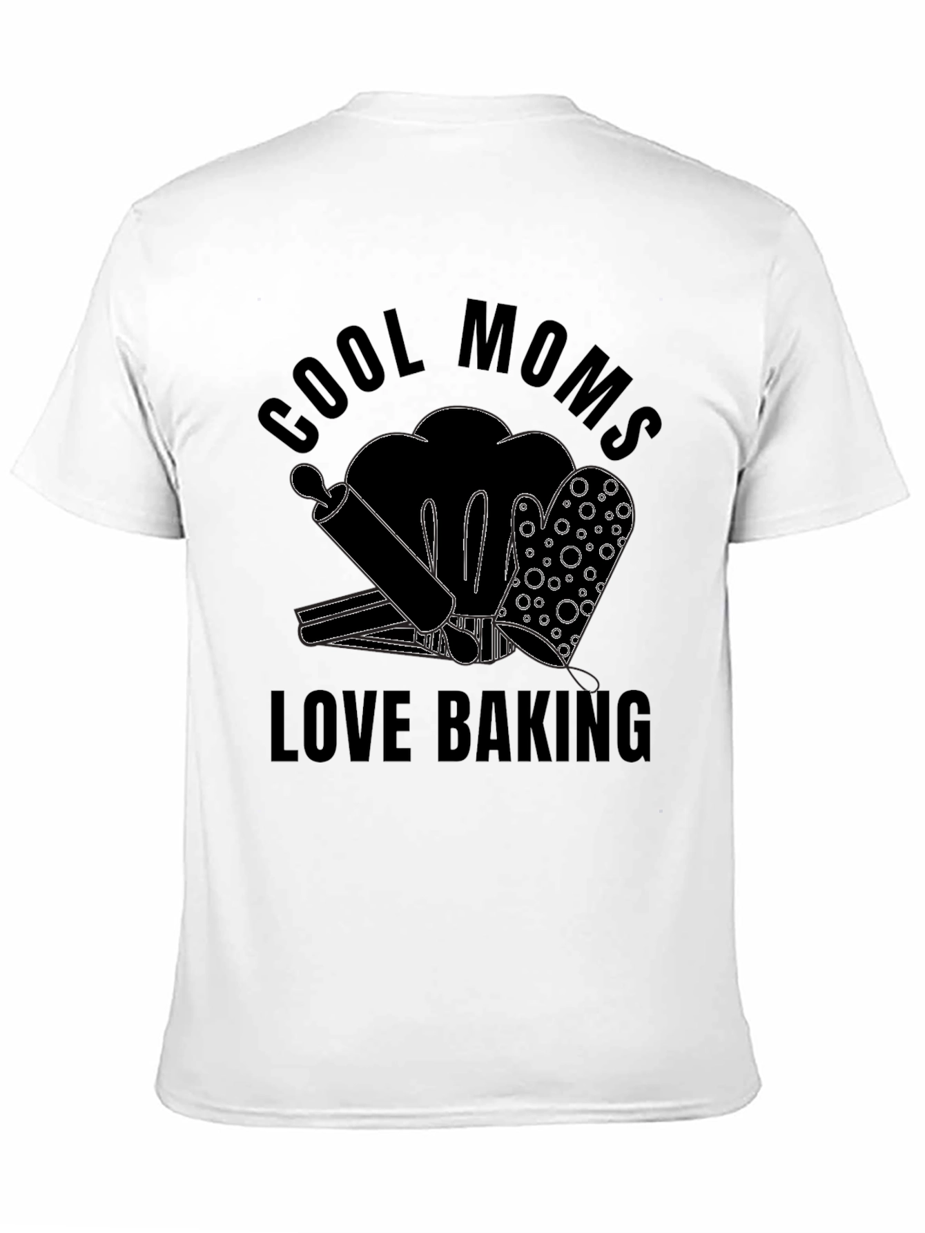 Black Cool Moms Love Baking T-Shirt view 11
