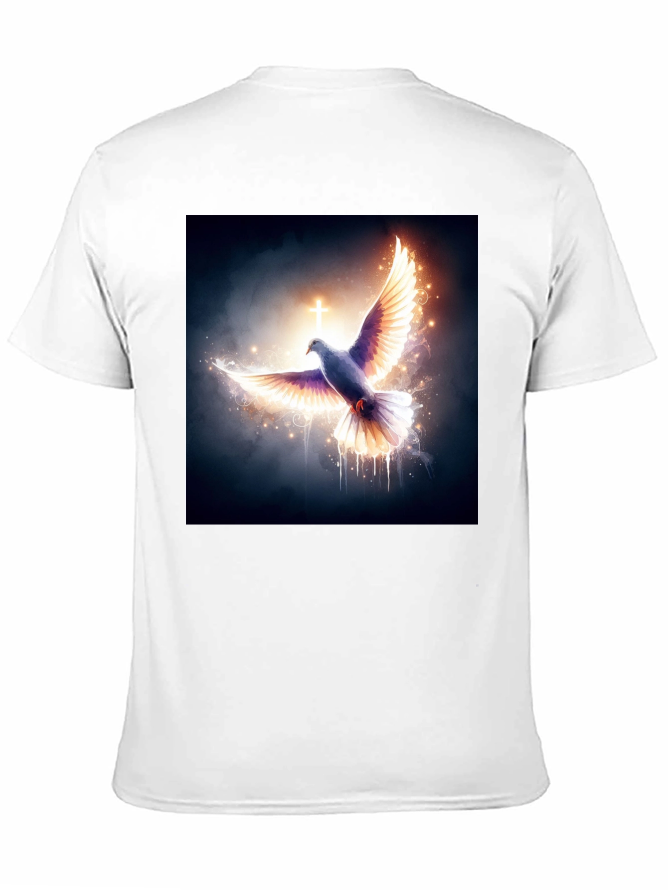 Dove & Cross Graphic Black T-Shirt - 11