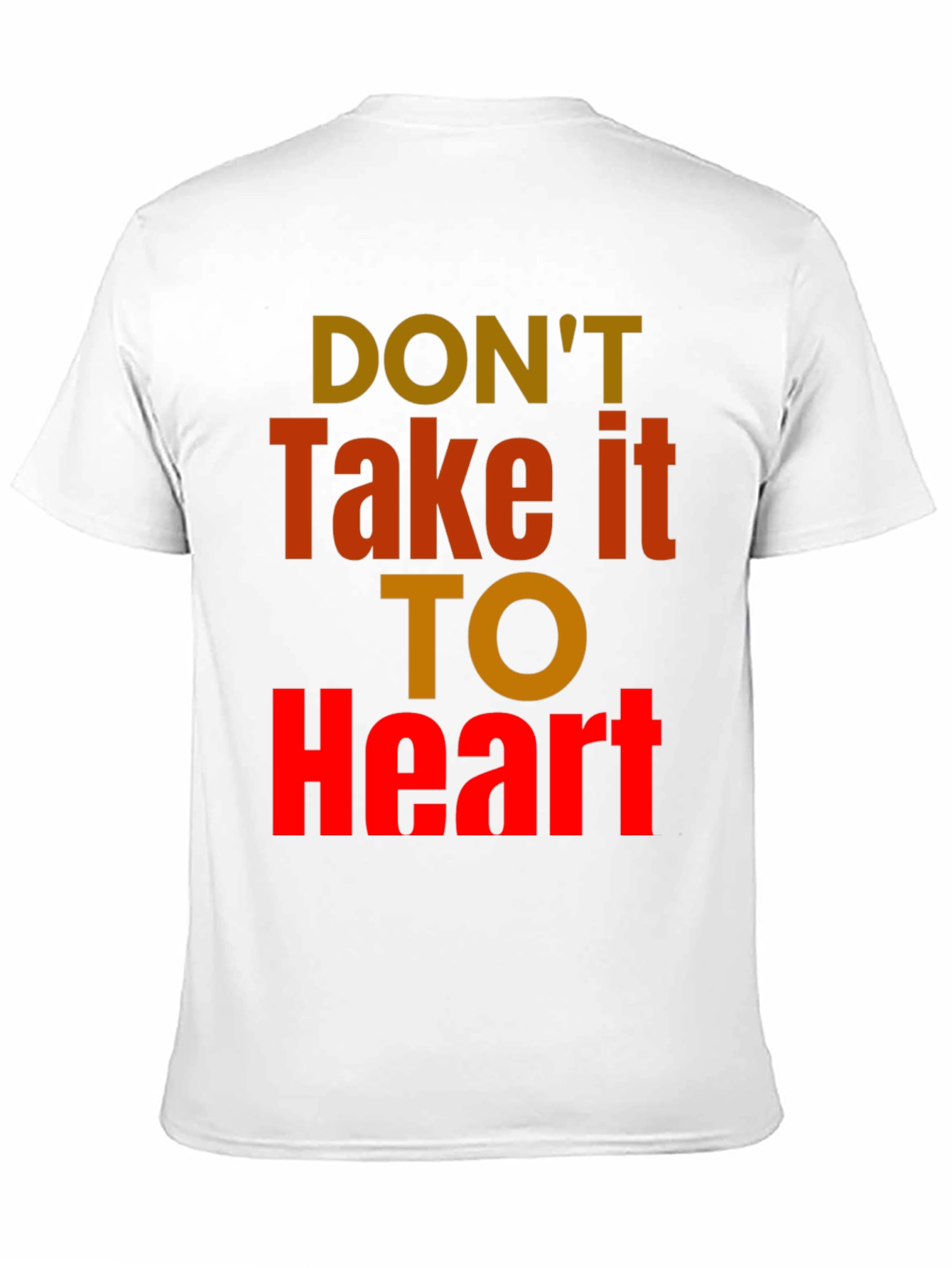Black Don't Take It To Heart Graphic Tee - Unisex Casual Black T-Shirt view 11