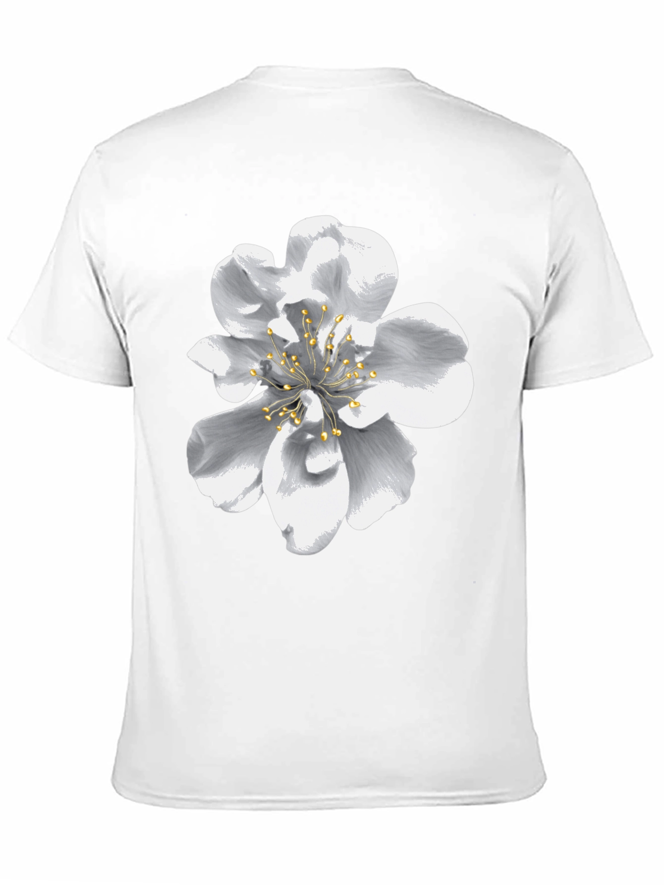 Black Black T-Shirt with Floral Design view 11