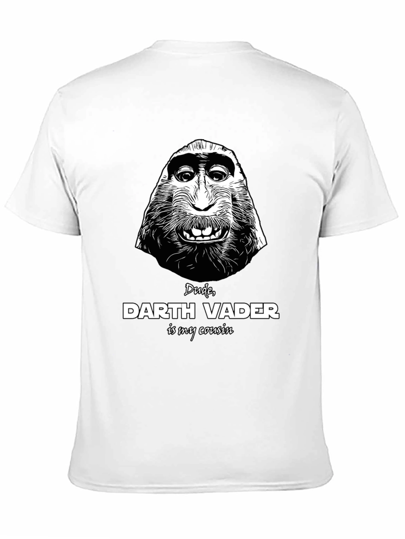 Black Dude, Darth Vader Cousin Graphic T-Shirt view 11