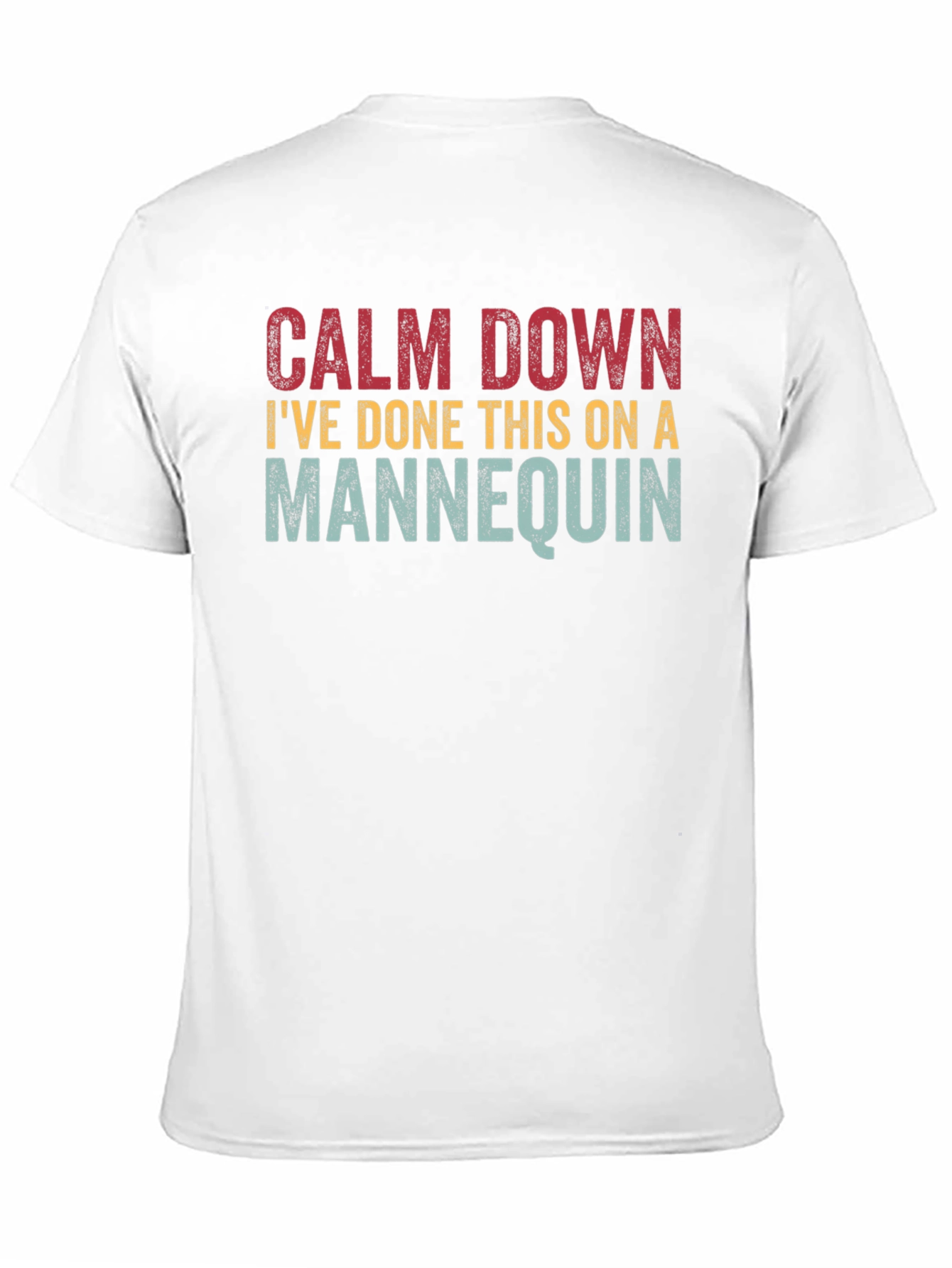 Black Calm Down Mannequin T-Shirt view 11
