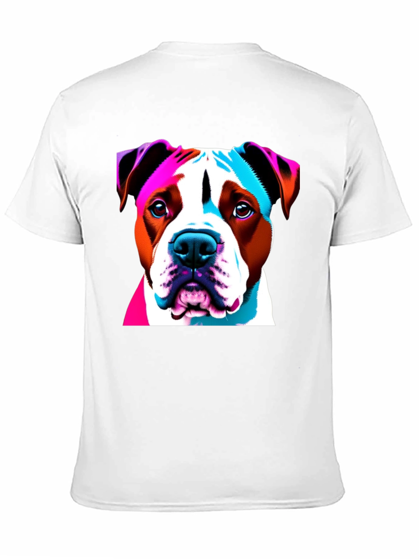 Black Vibrant Dog Graphic Tee - Unisex Black T-Shirt view 11