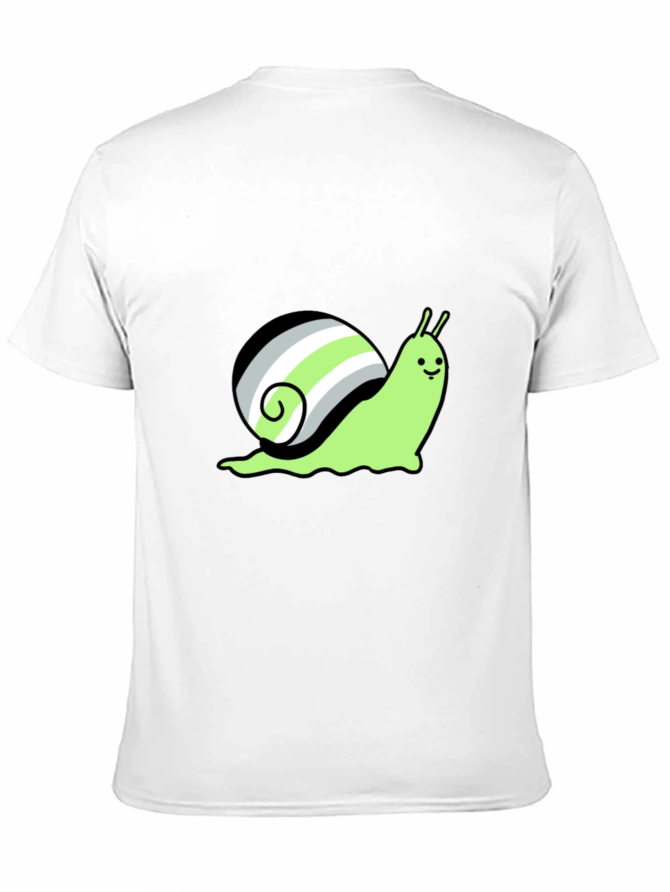 Black Agender Pride Snail T-Shirt - Black view 11