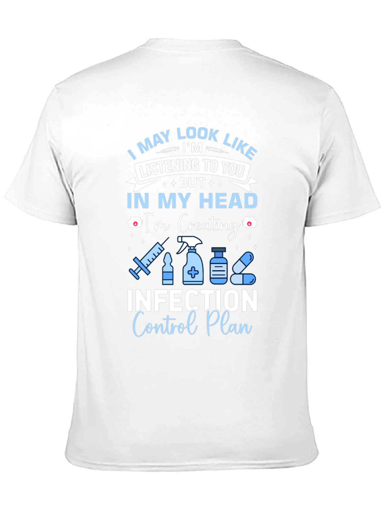 Black Infection Control Nurse T-Shirt view 11