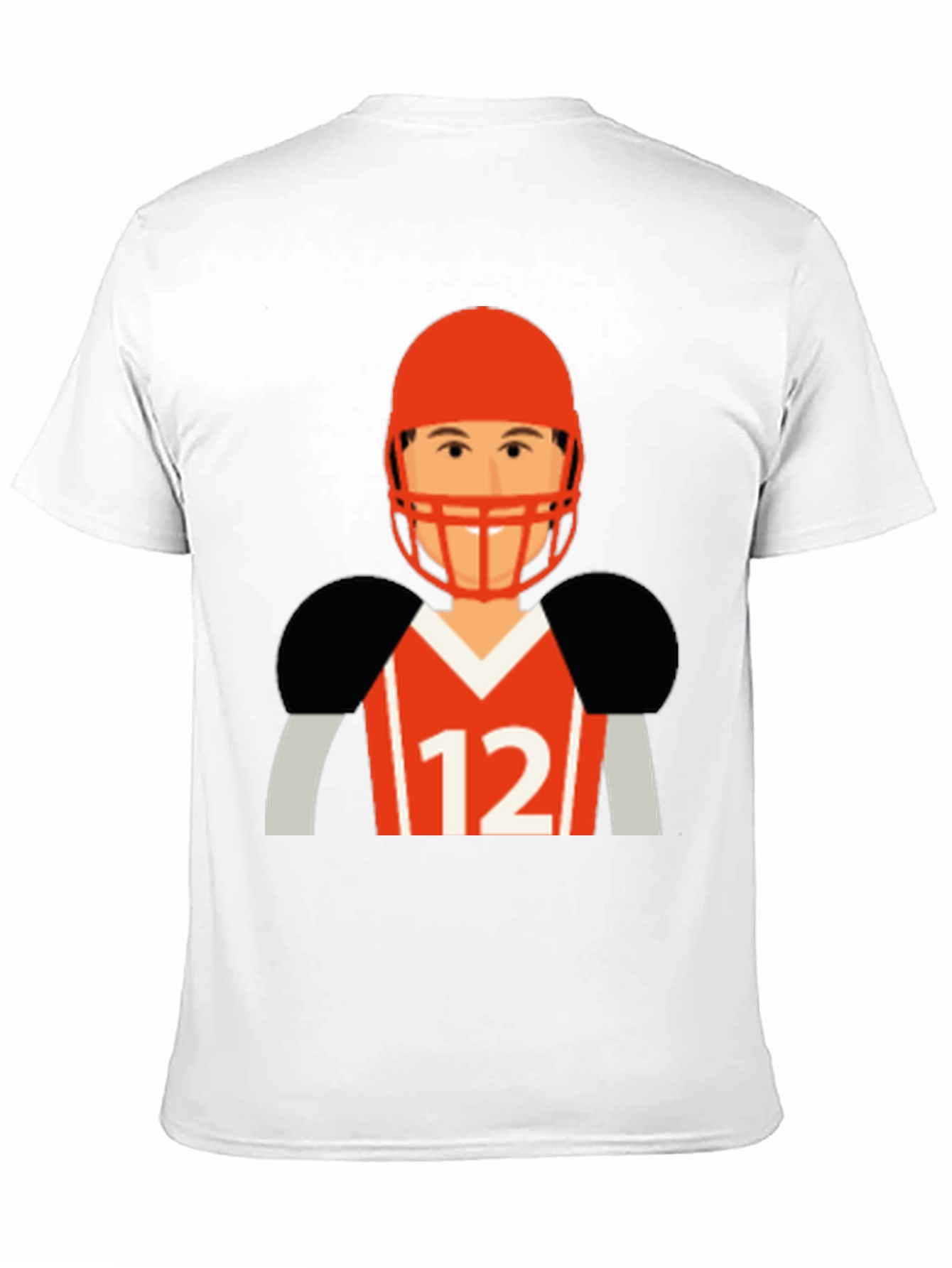 Black Football Player Graphic T-Shirt view 11
