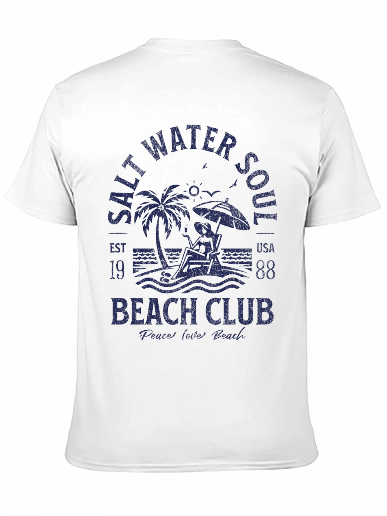 Black Salt Water Soul Beach Club Tee view 11