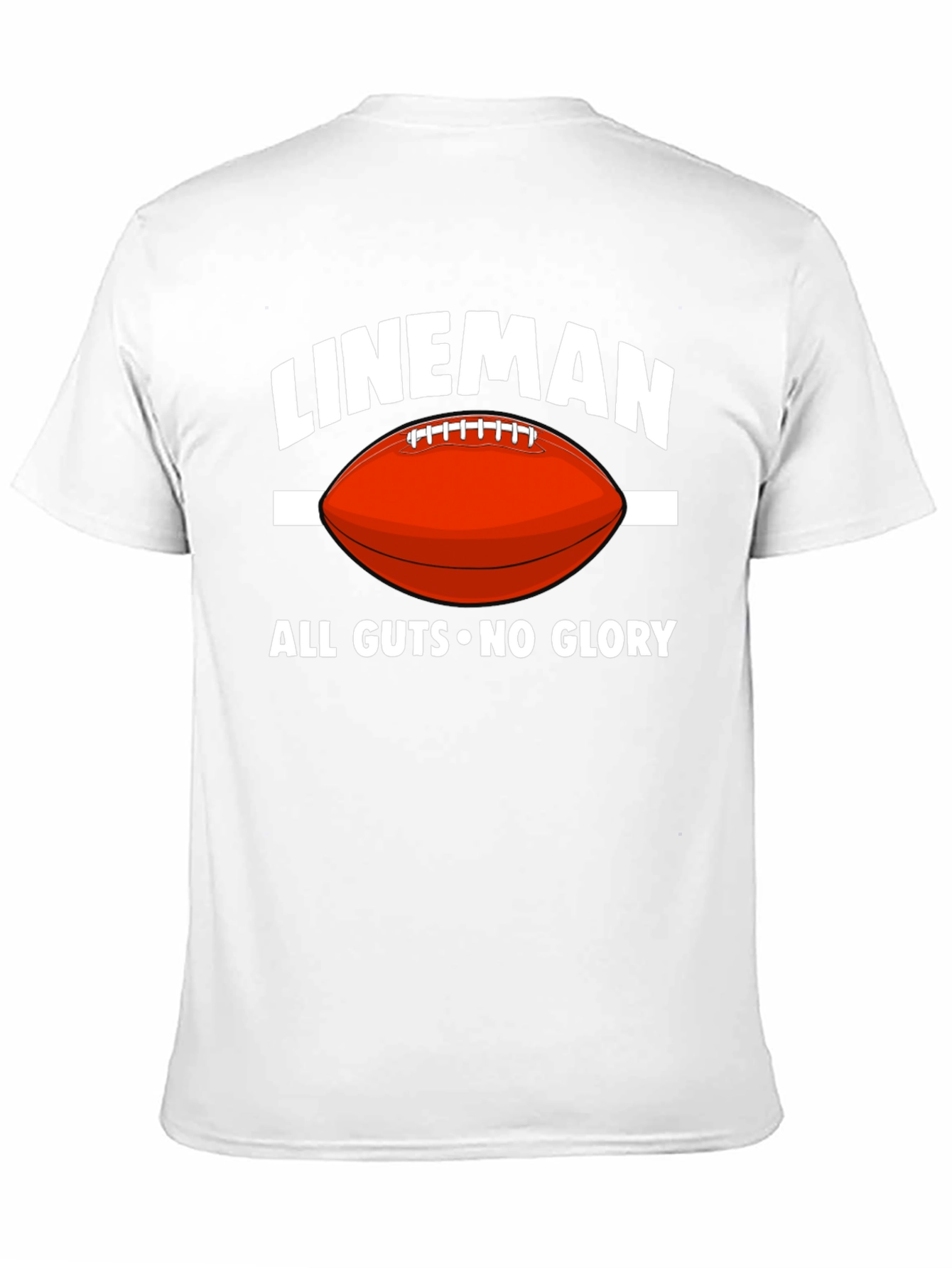 Black Lineman All Guts No Glory Football T-Shirt view 11