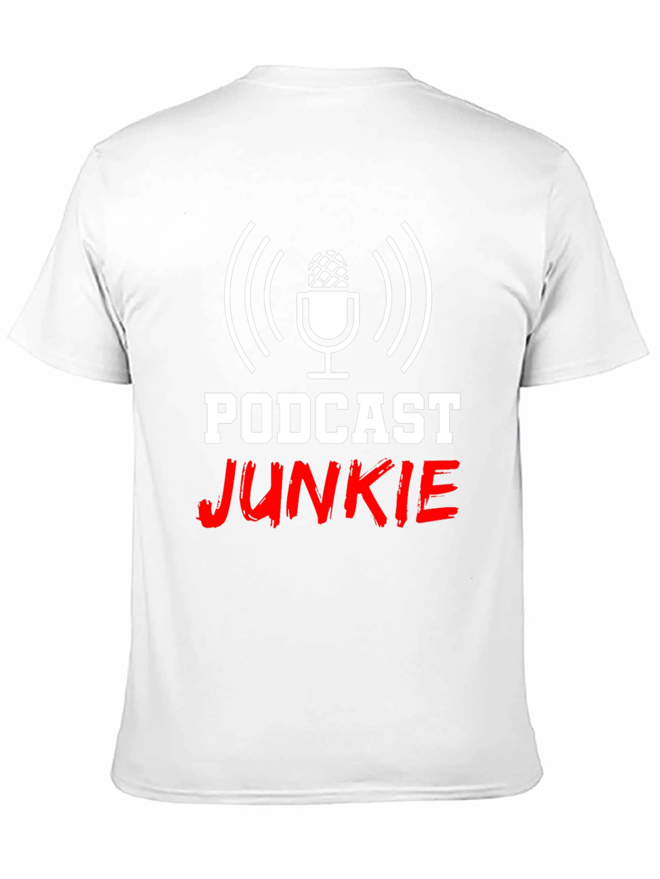 Black Podcast Junkie T-Shirt - Funny Audio Lover Tee view 11