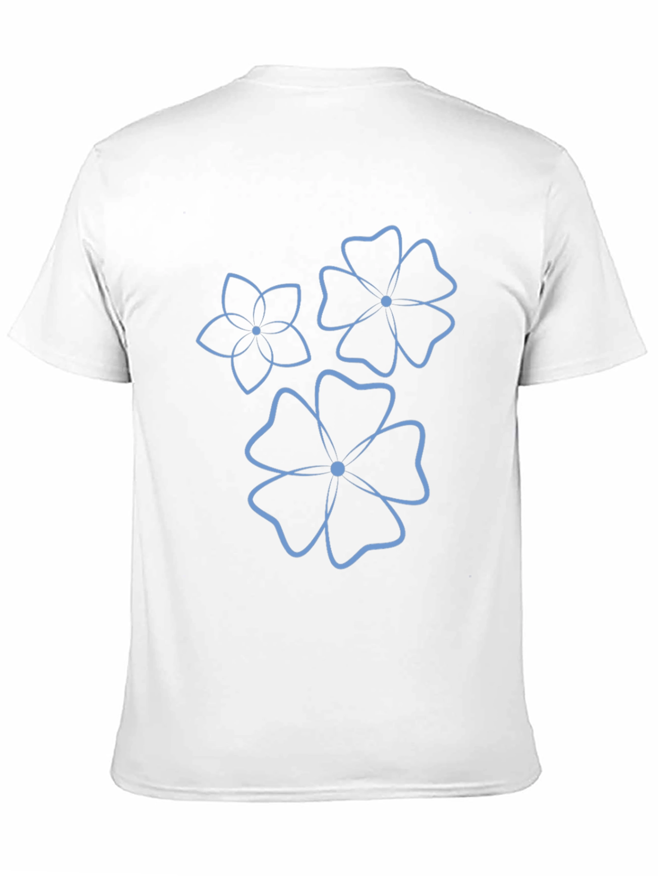 Black Floral Outline Black Tee view 11