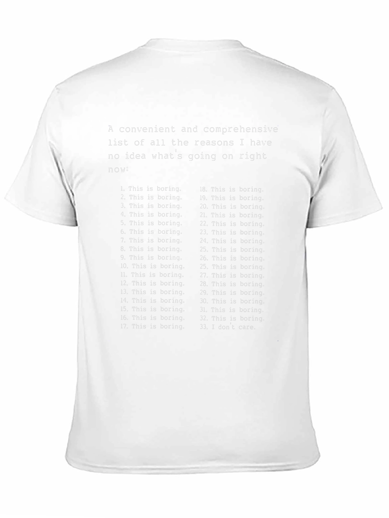 Black Funny 'This is Boring' Graphic T-Shirt view 11