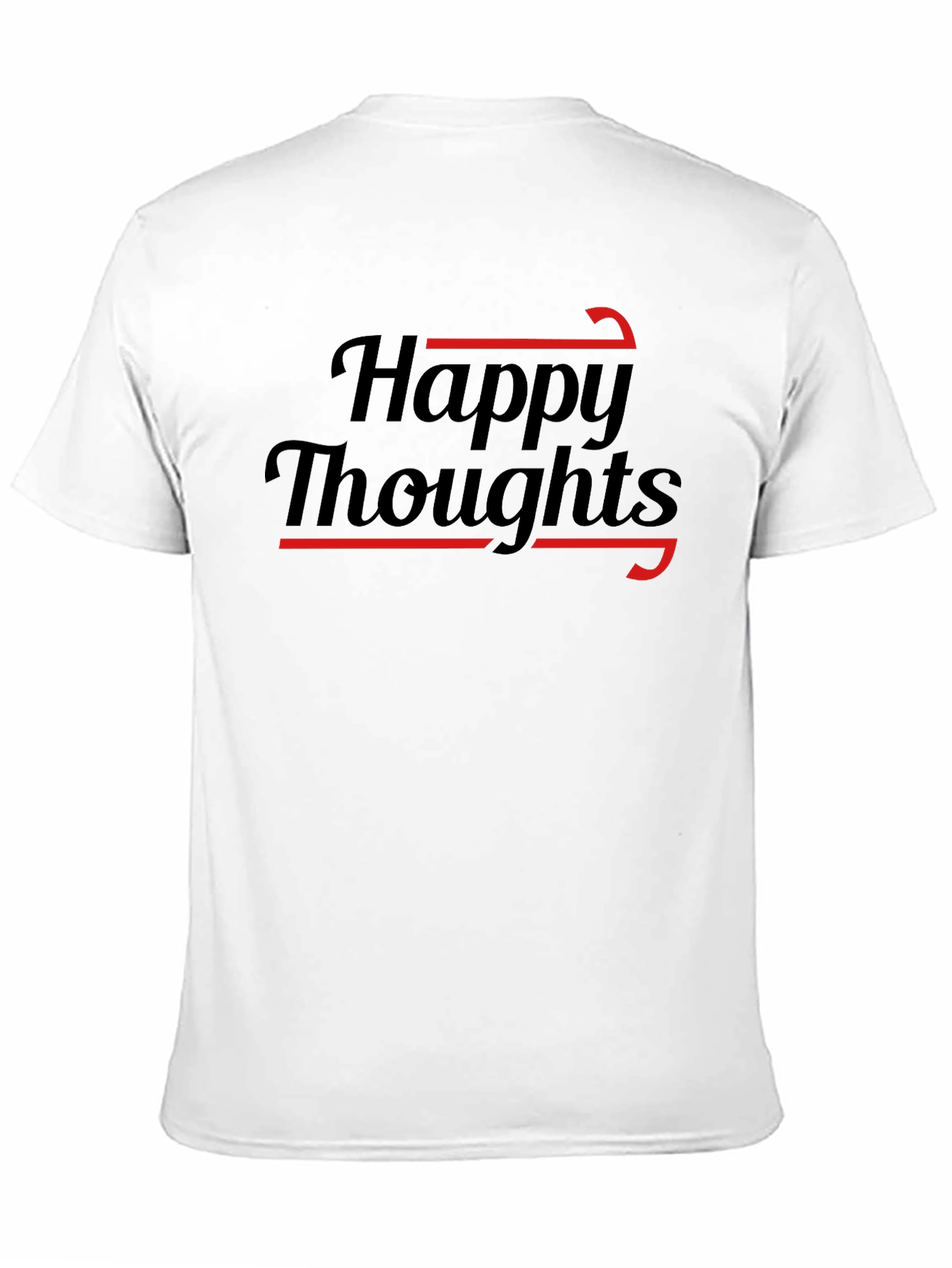 Black Happy Thoughts Graphic T-Shirt view 11
