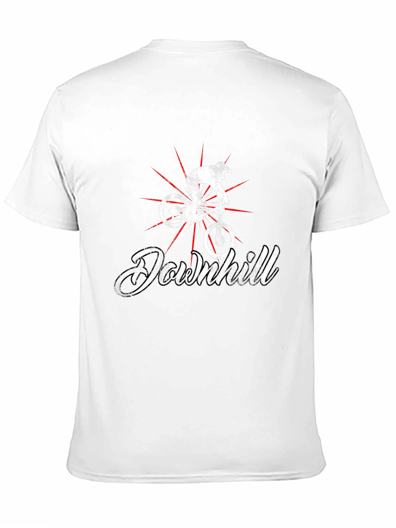 Black Downhill Biker T-Shirt - Black Graphic Tee view 11