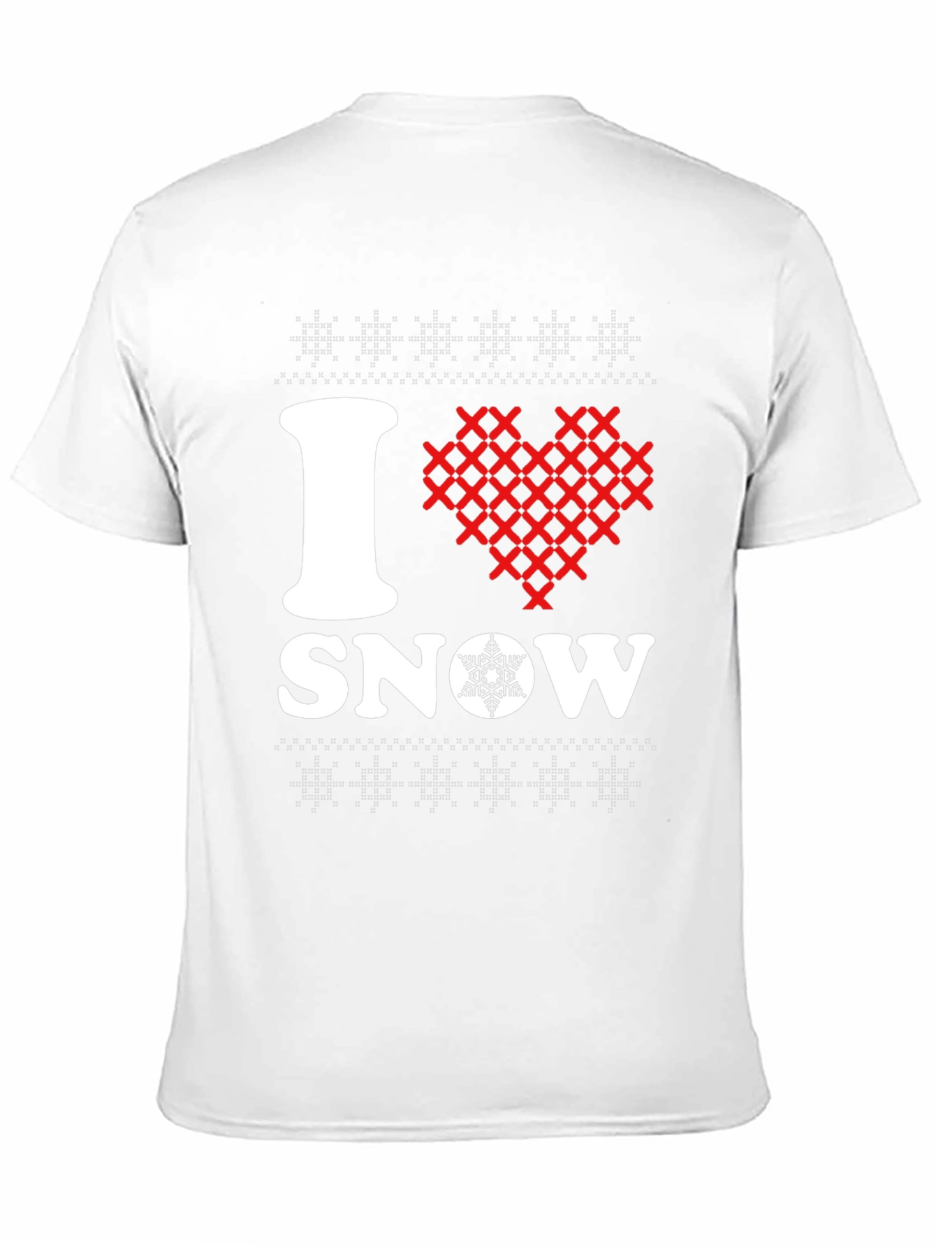 Black I Love Snow T-Shirt view 11