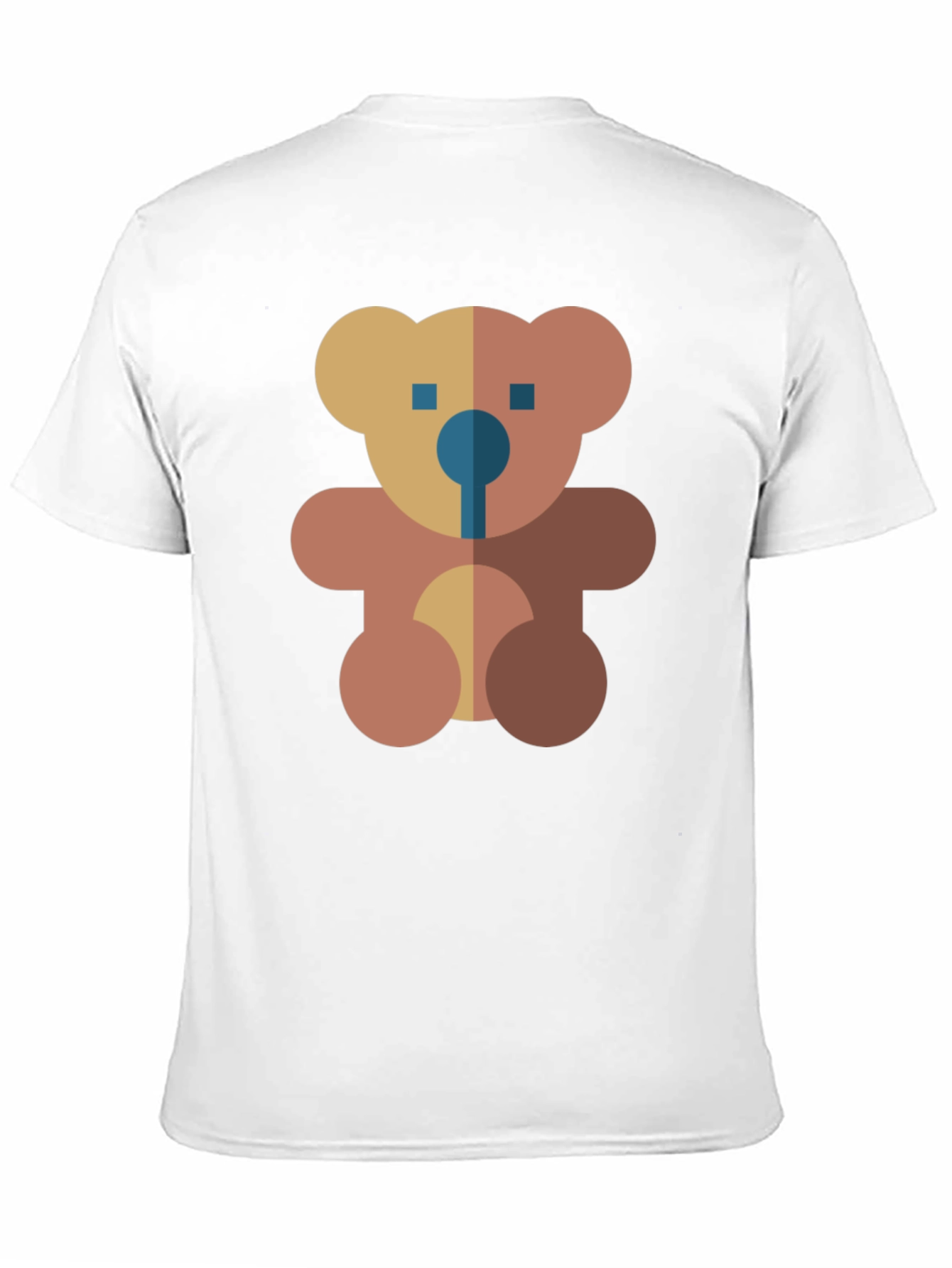 Black Geometric Teddy Bear Graphic Black T-Shirt view 11