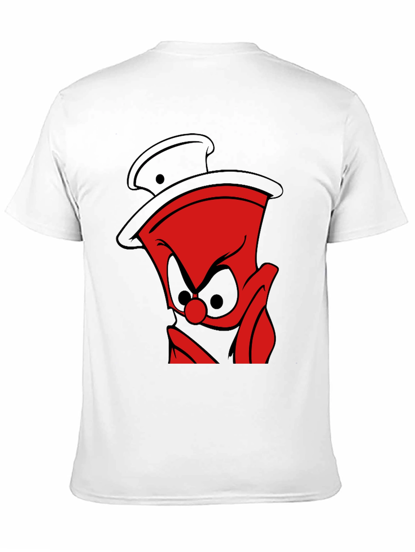 Black Red Cartoon Character Black T-Shirt view 11