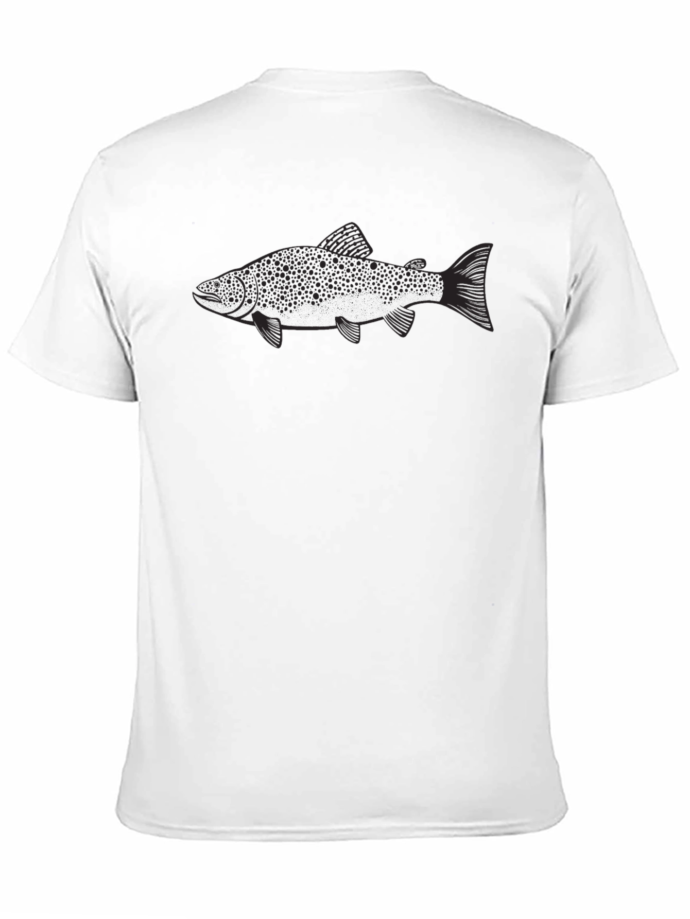 Black Men's Black Trout Graphic T-Shirt view 11