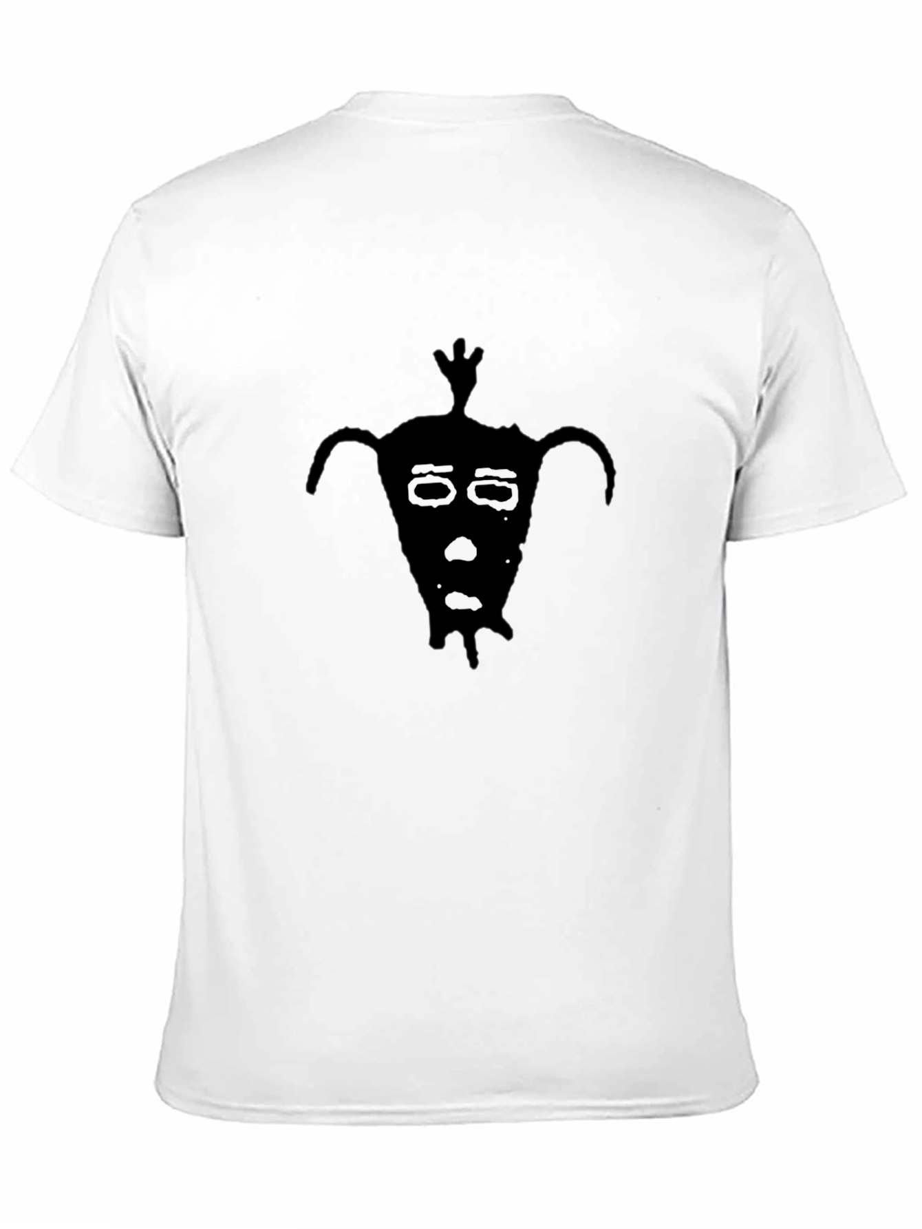Black Black Graphic Tee - Quirky Face Design view 11