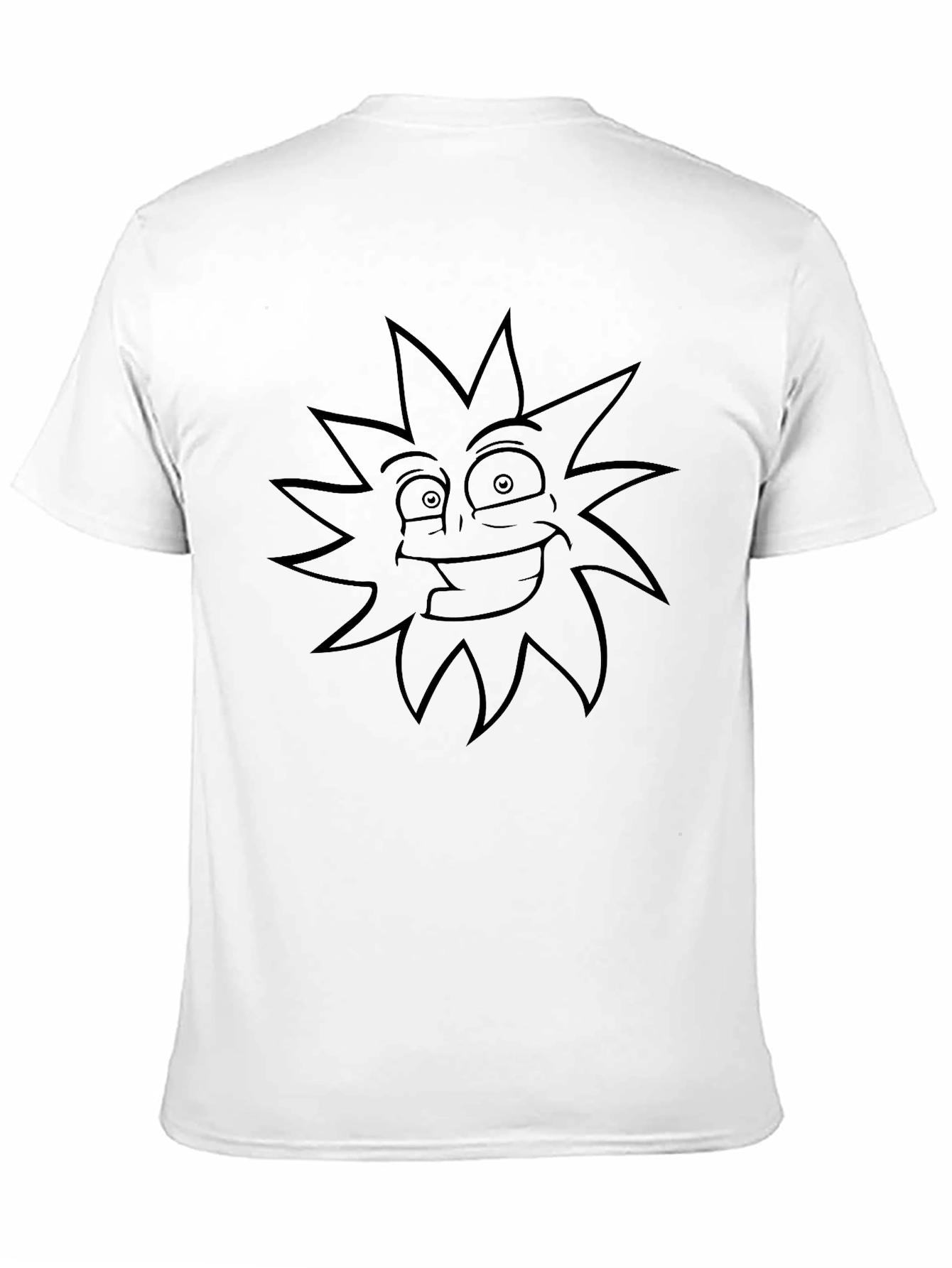 Black Funny Cartoon Star Graphic T-Shirt - Black view 11