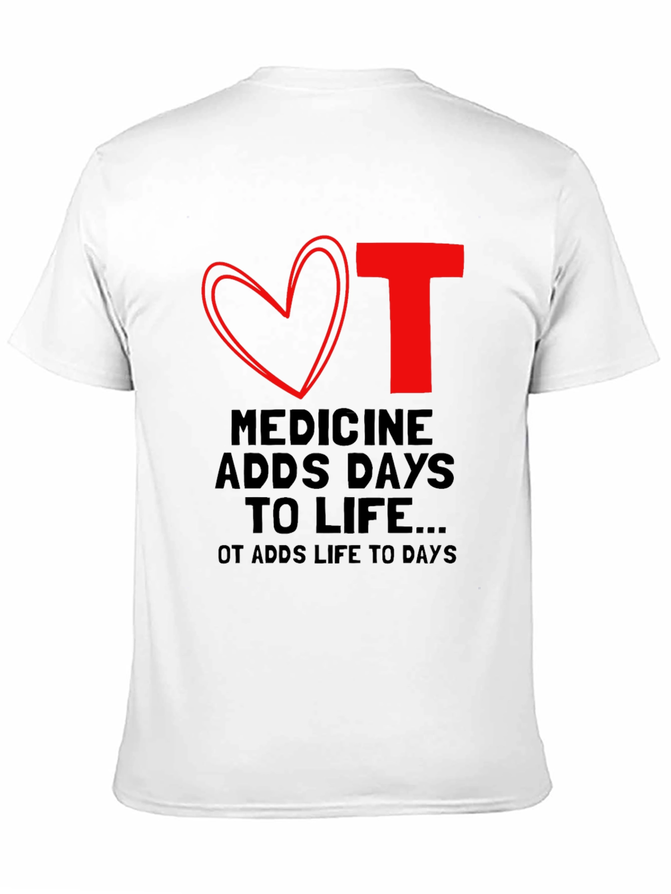 Black Occupational Therapy OT Love Heart T-Shirt view 11