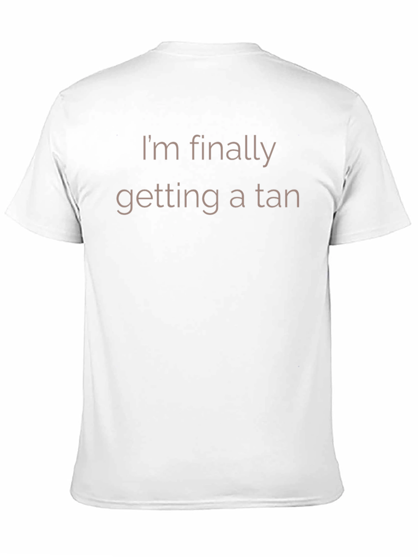 Black Humorous "I'm Finally Getting a Tan" Graphic T-Shirt view 11
