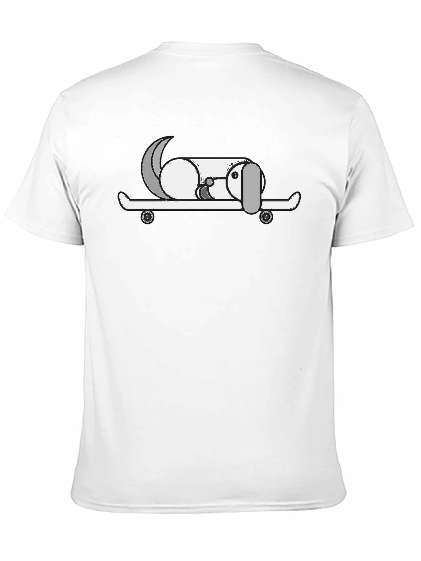 Black Dog on Skateboard Graphic T-Shirt view 11