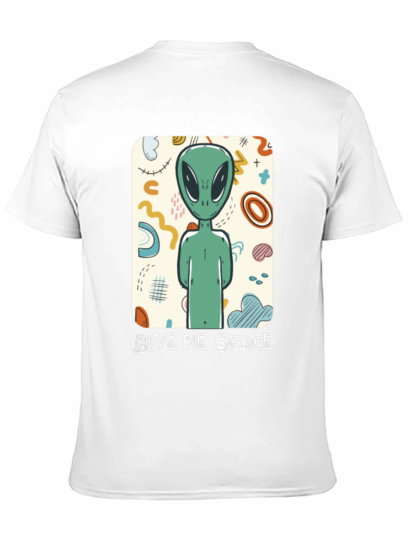 Black Give Me Space Alien Graphic Tee view 11