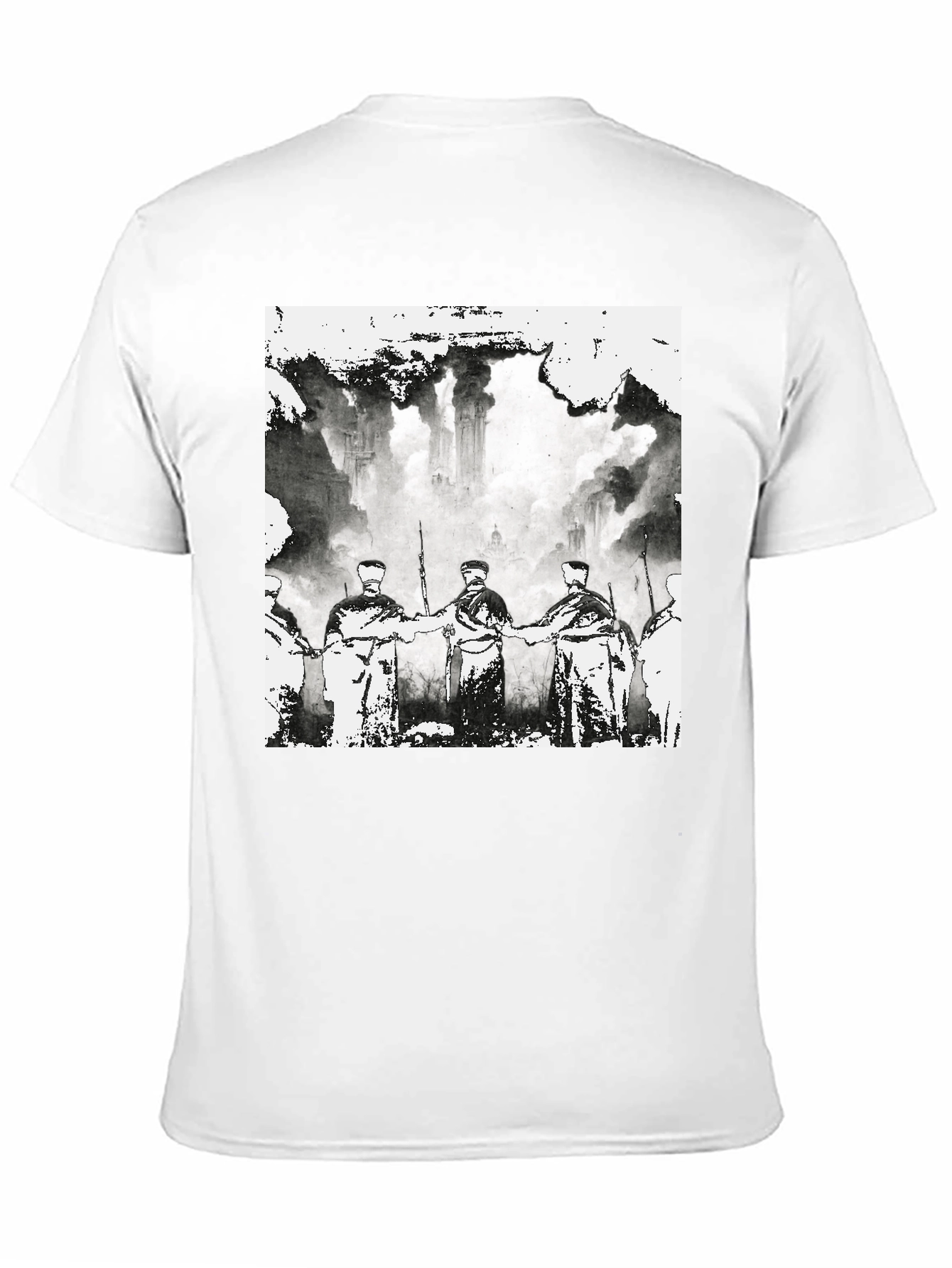 Black Vintage Style Graphic Tee - Black view 11