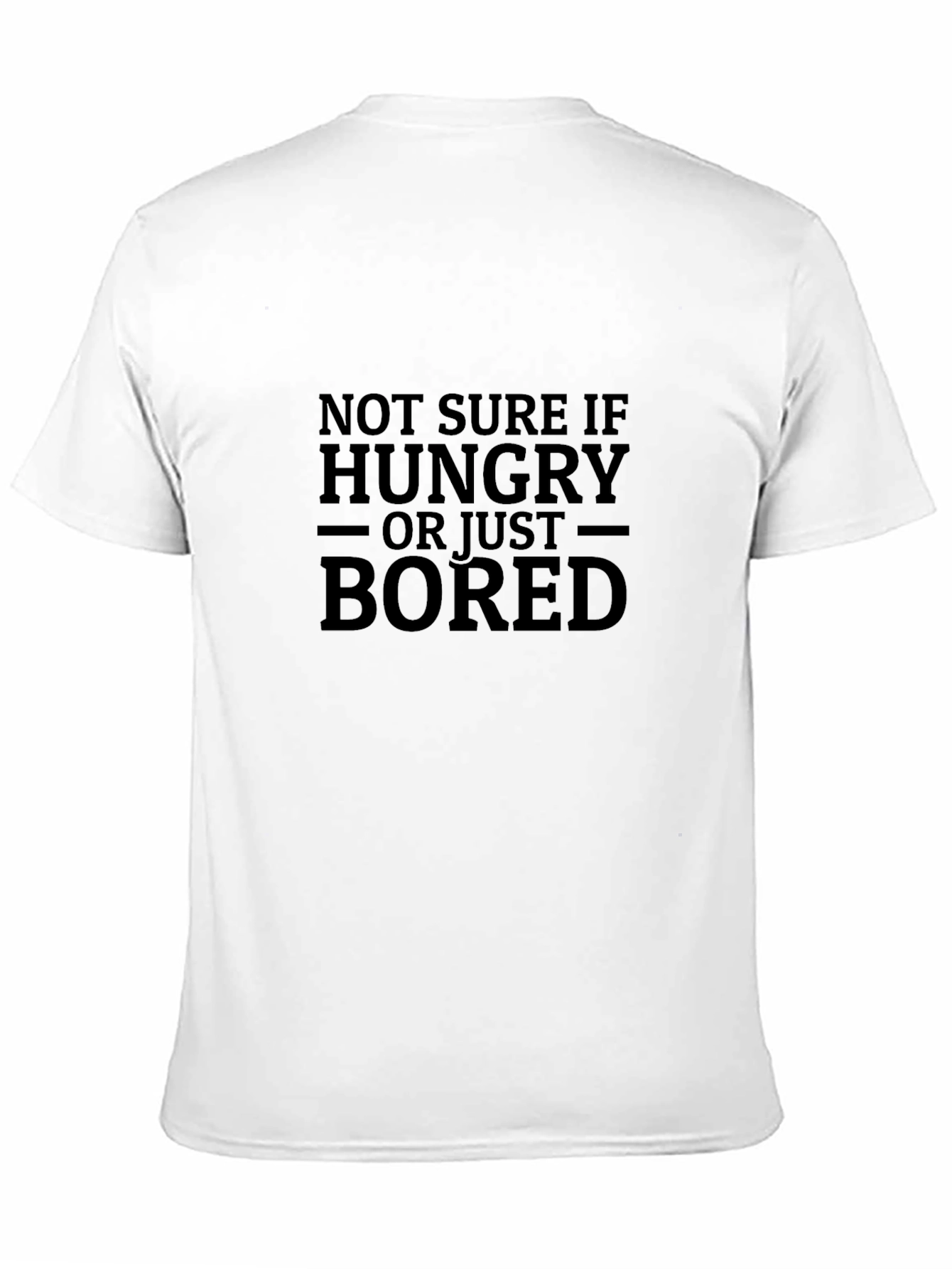 Black Hungry or Bored Men's Black T-Shirt view 11