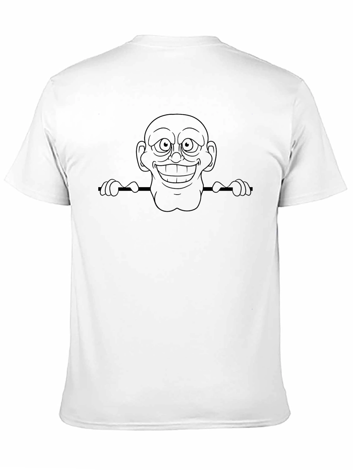 Black Cartoon Face Black T-Shirt view 11