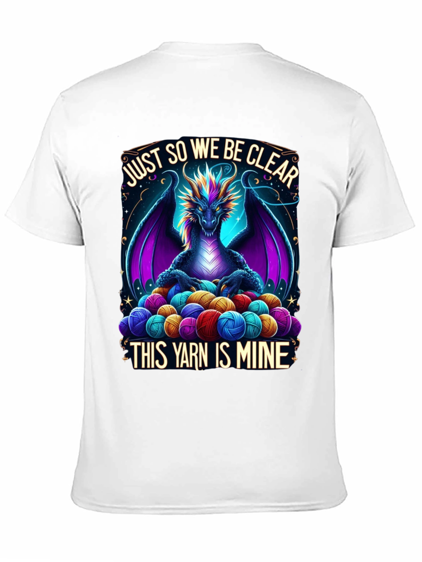 Black Dragon Yarn Lover T-Shirt - "This Yarn is Mine" view 11