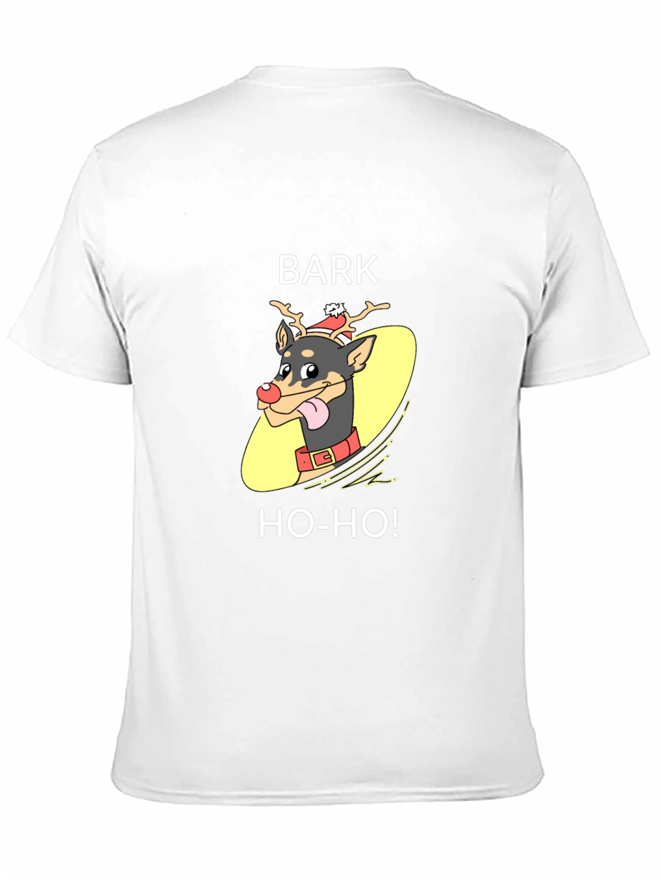 Black Funny Christmas Dog T-Shirt - Bark Ho-Ho! view 11