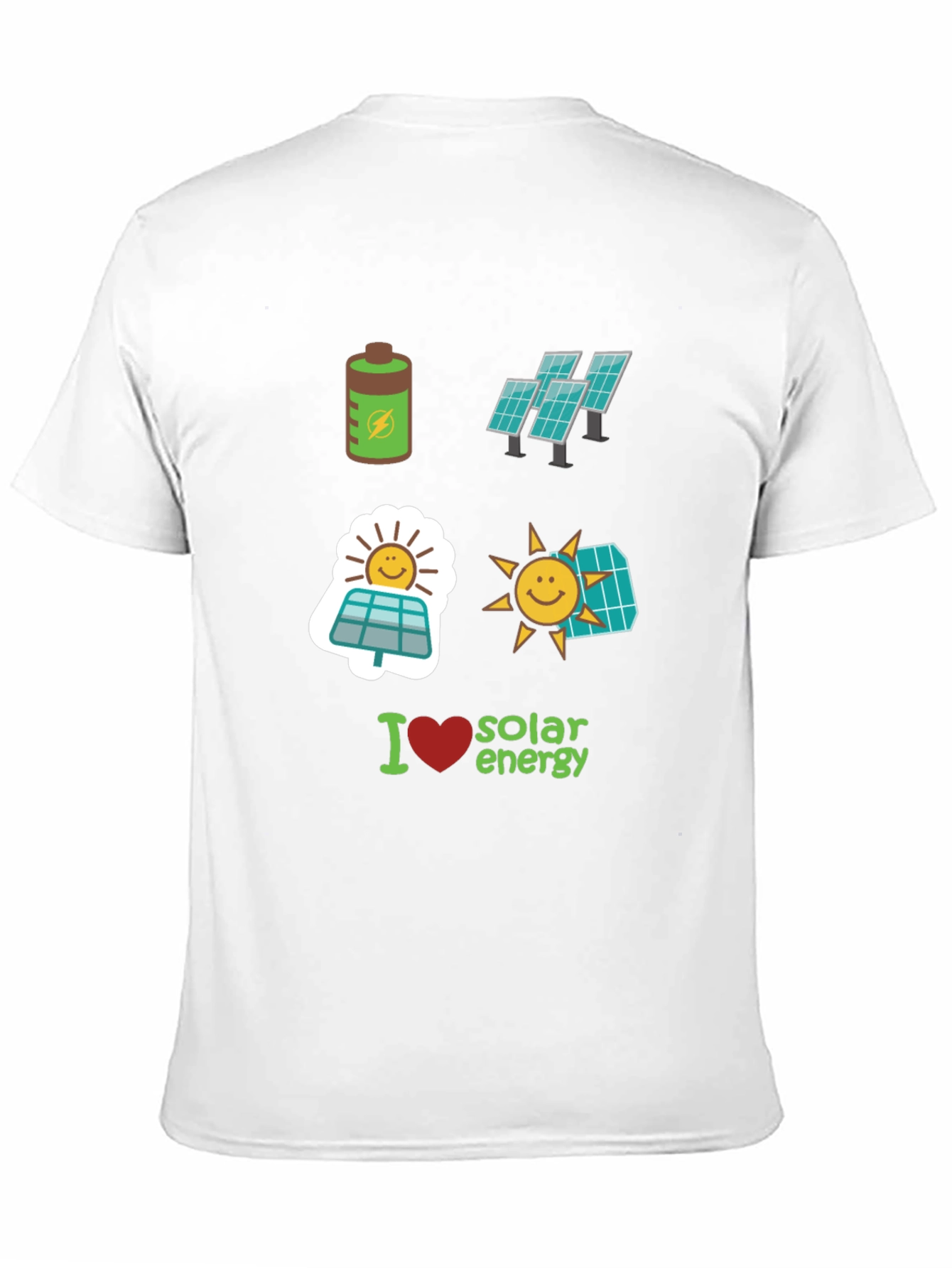 Black I Love Solar Energy Graphic Tee view 11