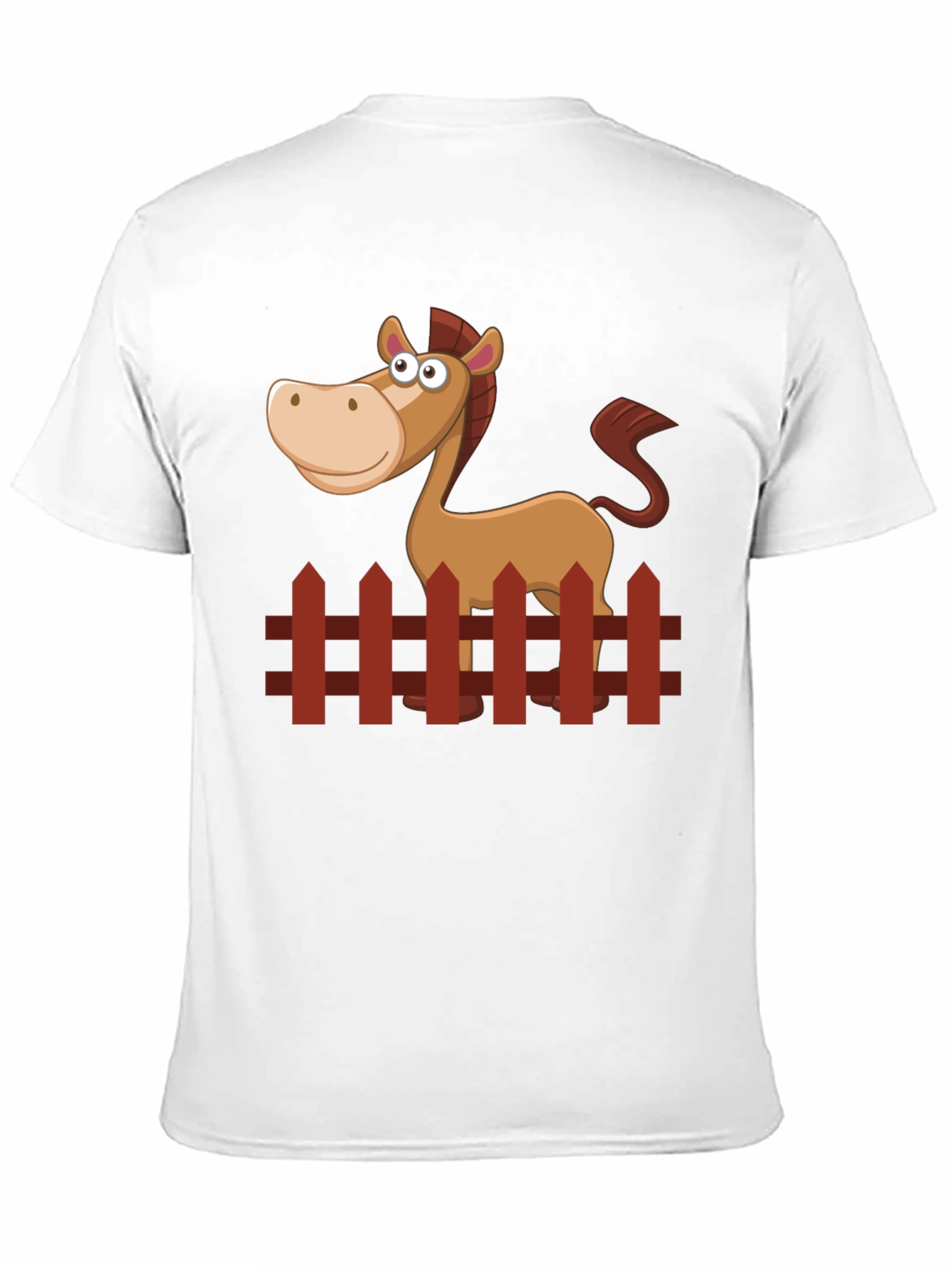 Black Cartoon Horse Graphic Tee - Black Cotton Shirt view 11