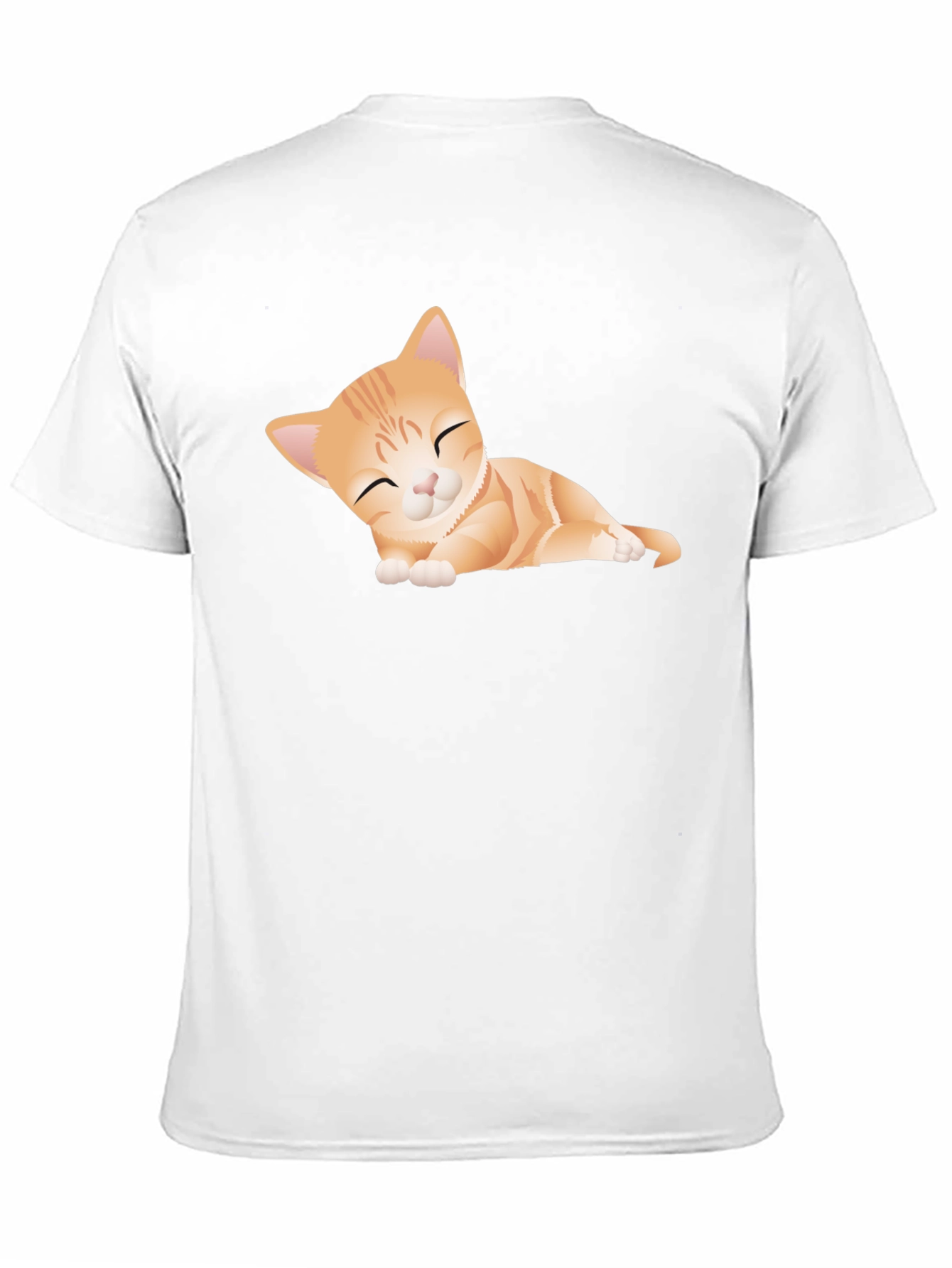 Black Cute Kitten Graphic Tee - Soft Black Cotton T-Shirt view 11