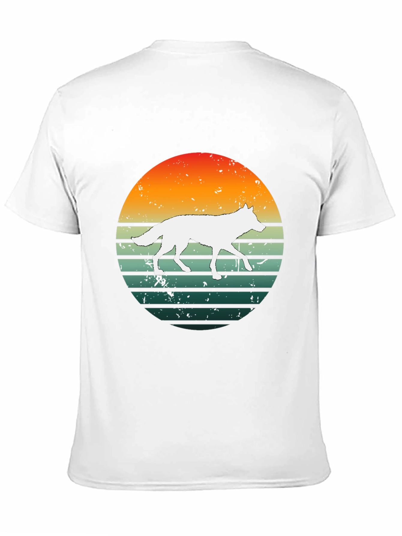 Black Sunset Wolf Graphic Tee - Retro Style view 11