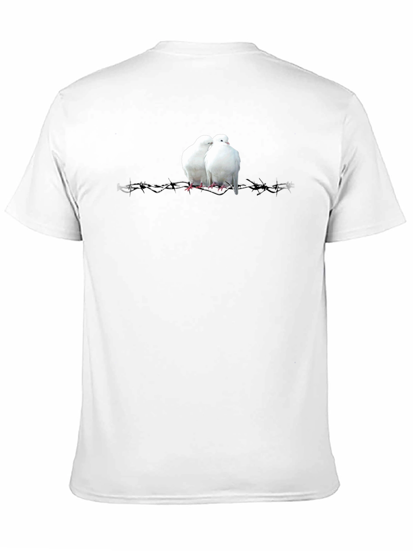 Black Doves on Barbed Wire Graphic Tee - Black view 11