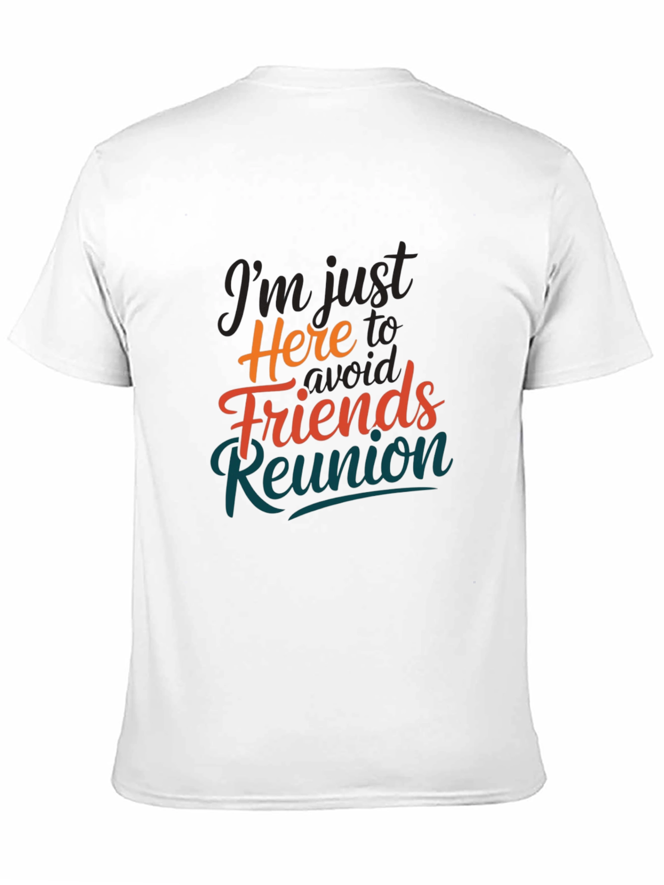 Black Avoid Friends Reunion T-Shirt, Novelty Slogan Tee view 11